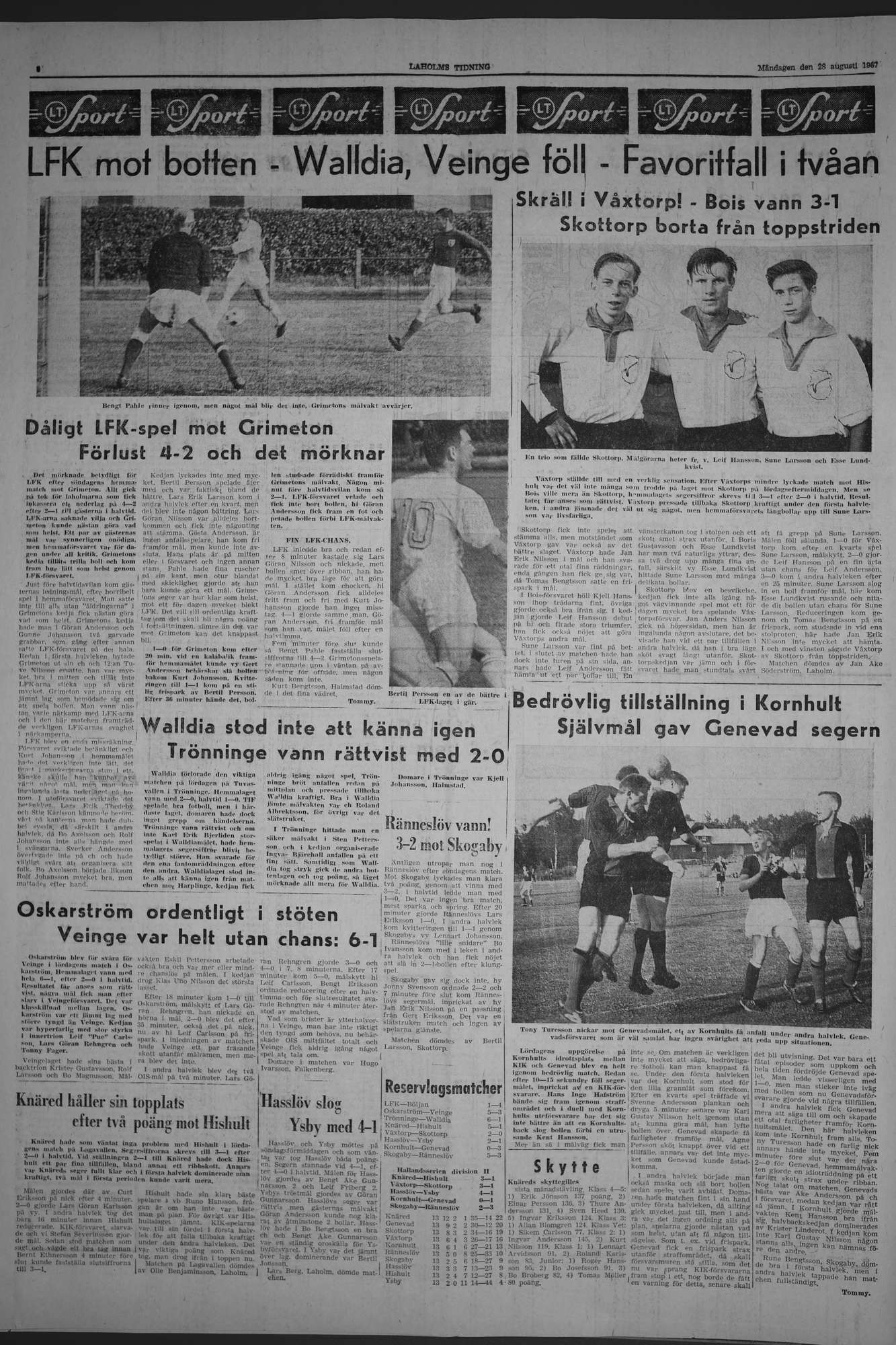 Laholms Tidning Måndag 28 augusti 1967, sida 6