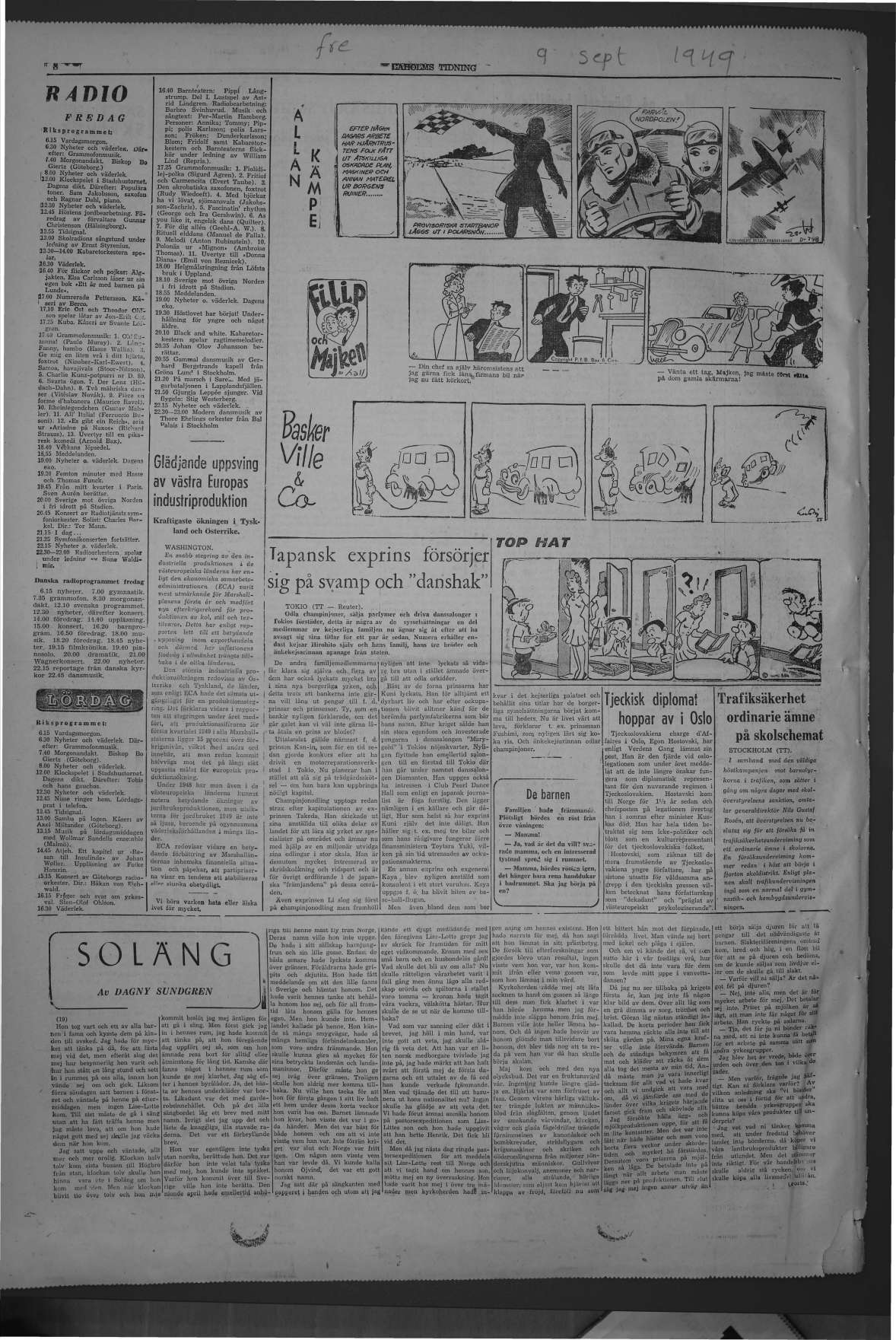 Laholms Tidning Fredag 9 september 1949, sida 8