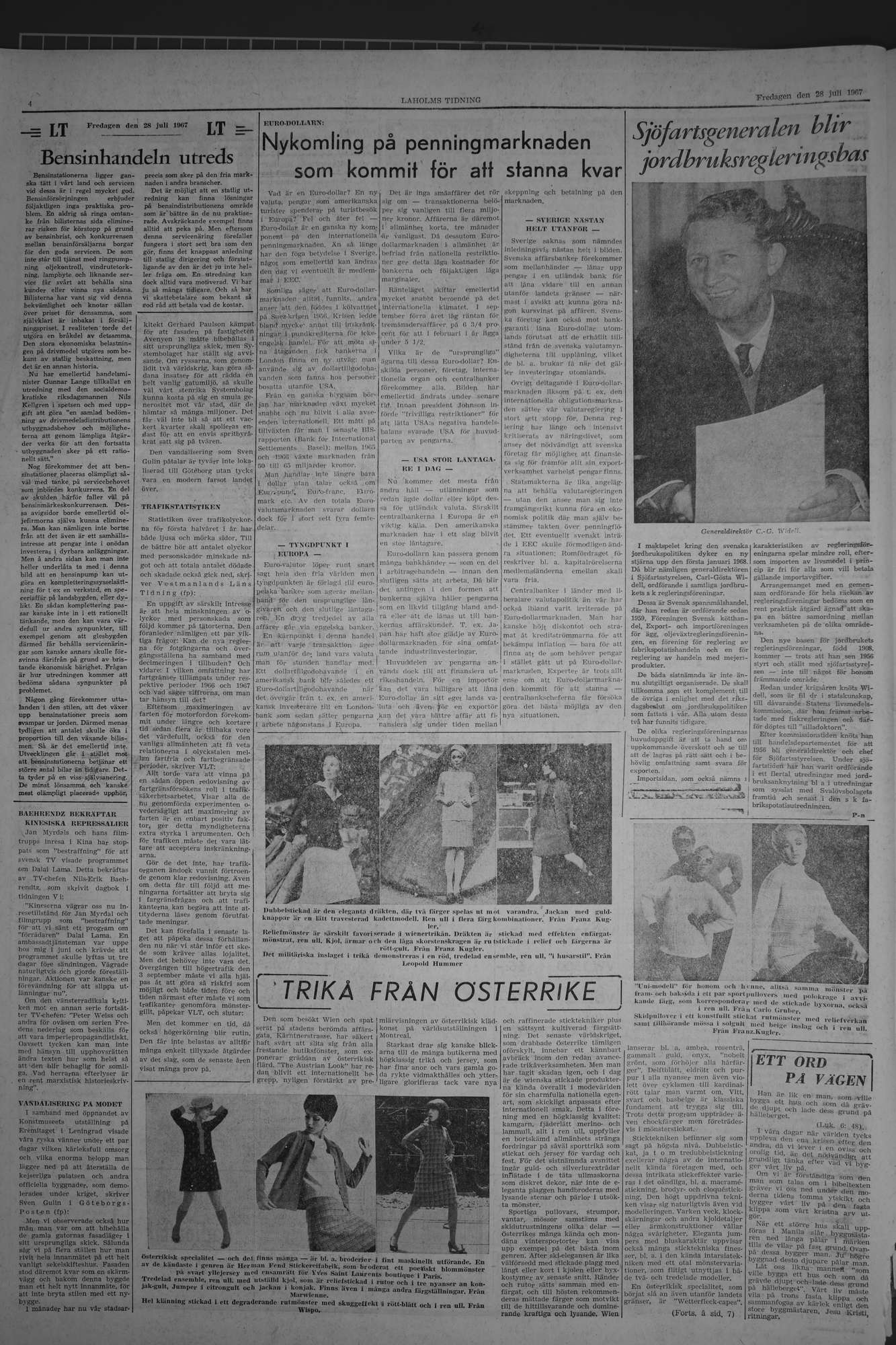 Laholms Tidning Fredag 28 juli 1967, sida 4
