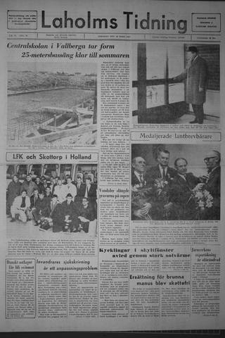 Förstasidan, Tisdag 28 mars 1967