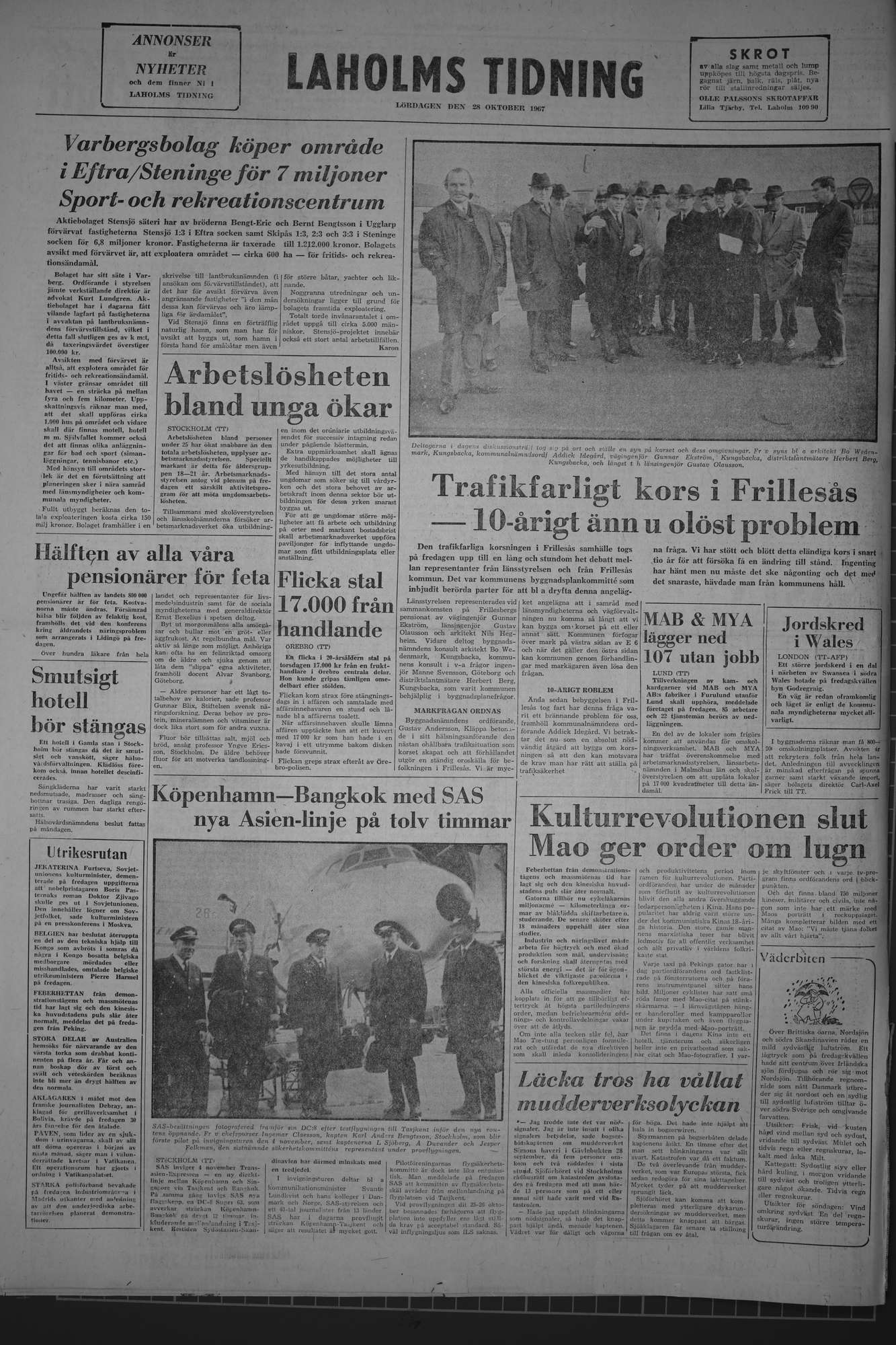 Laholms Tidning Lördag 28 oktober 1967, sida 8