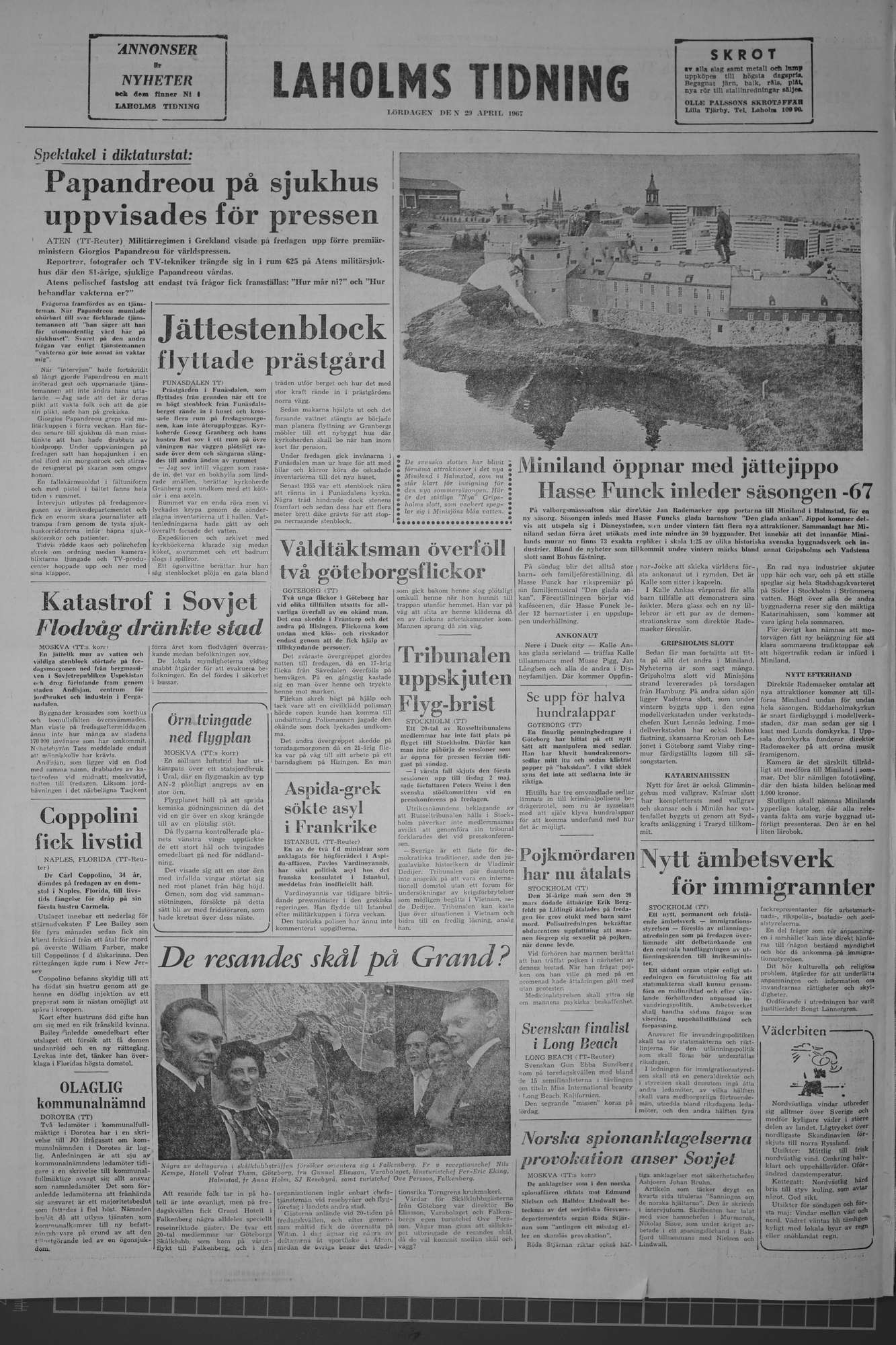 Laholms Tidning Lördag 29 april 1967, sida 8