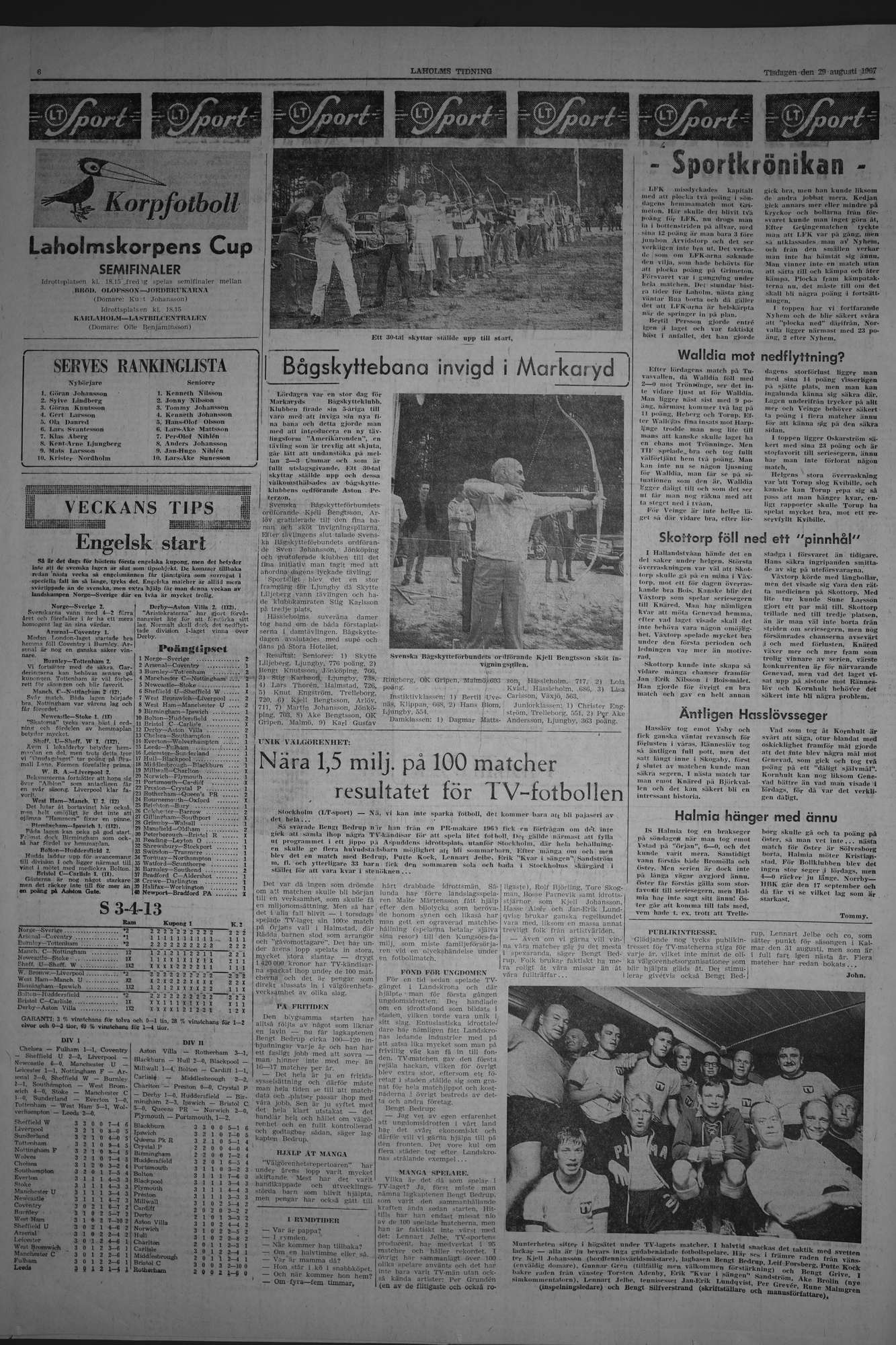 Laholms Tidning Tisdag 29 augusti 1967, sida 6