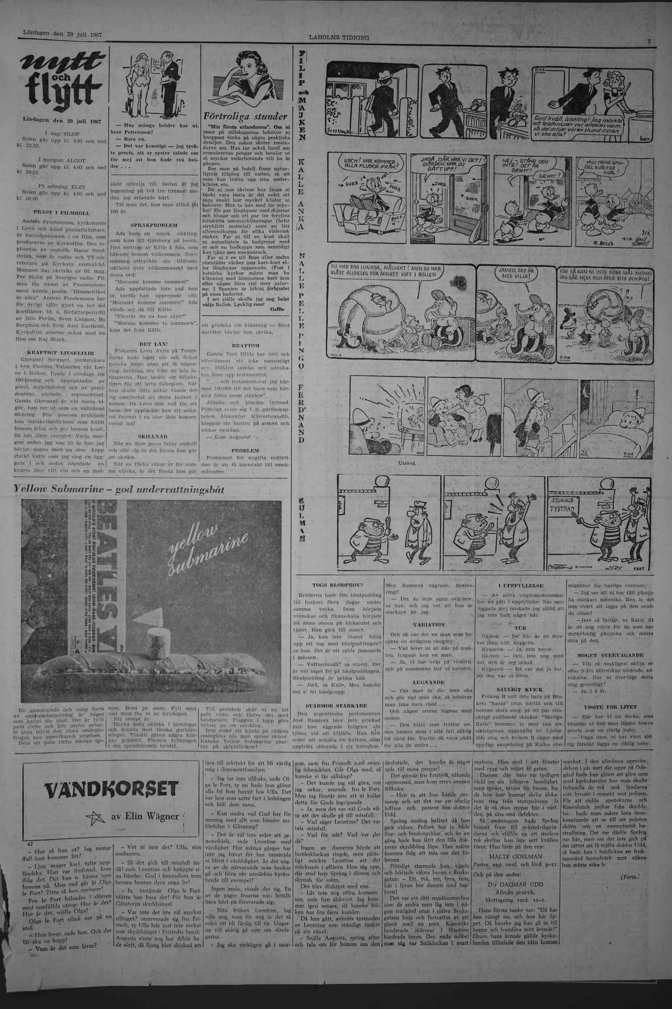 Laholms Tidning Lördag 29 juli 1967, sida 5
