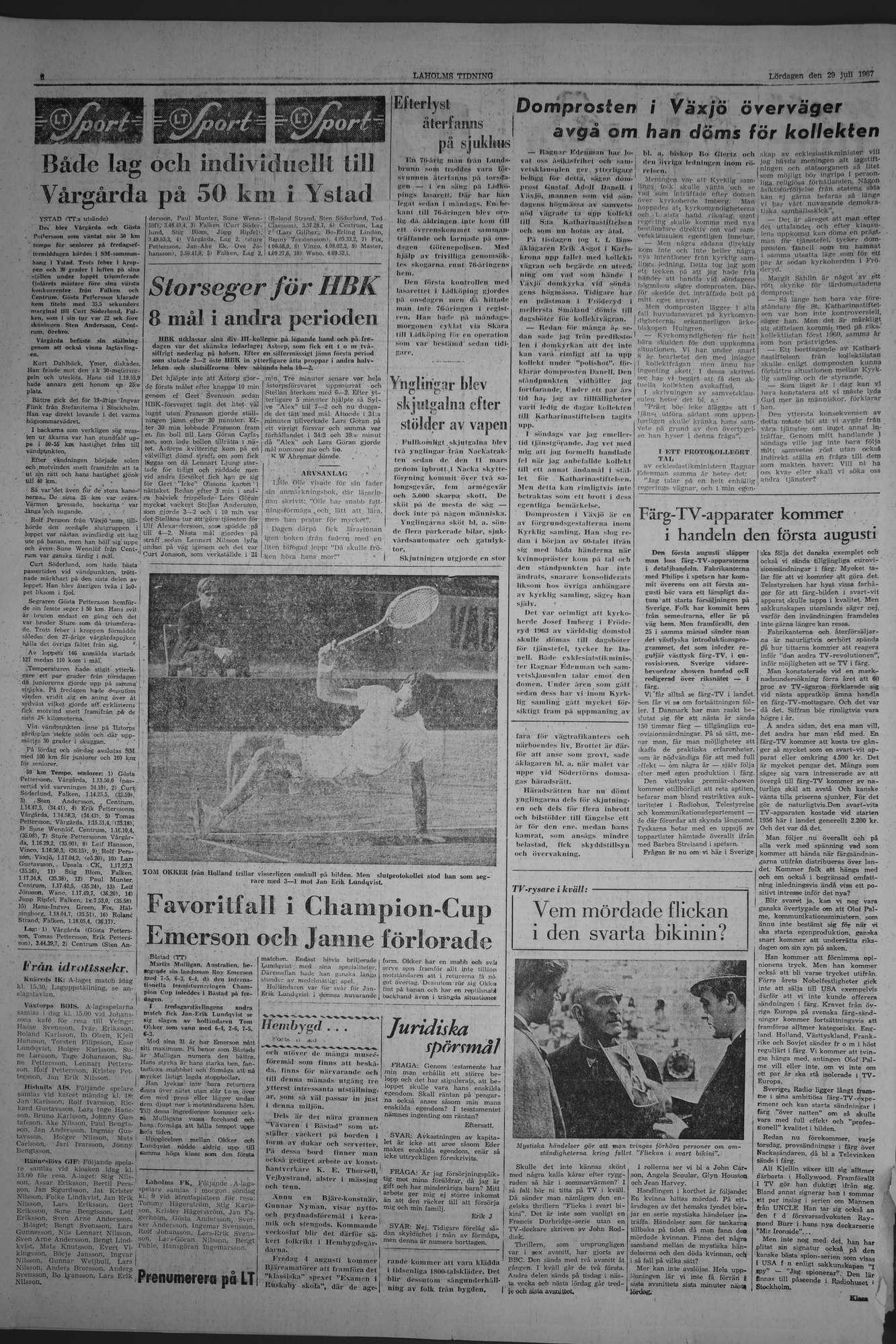 Laholms Tidning Lördag 29 juli 1967, sida 6