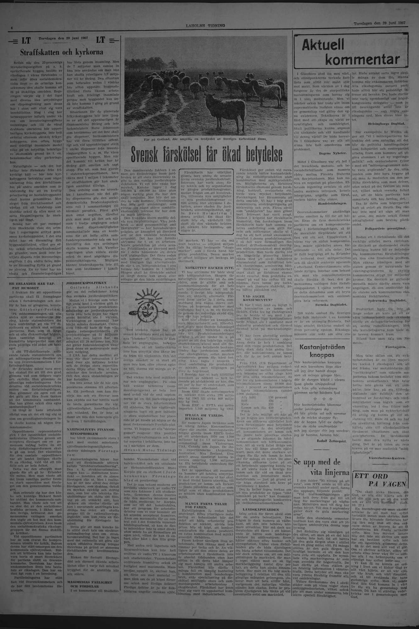 Laholms Tidning Torsdag 29 juni 1967, sida 4
