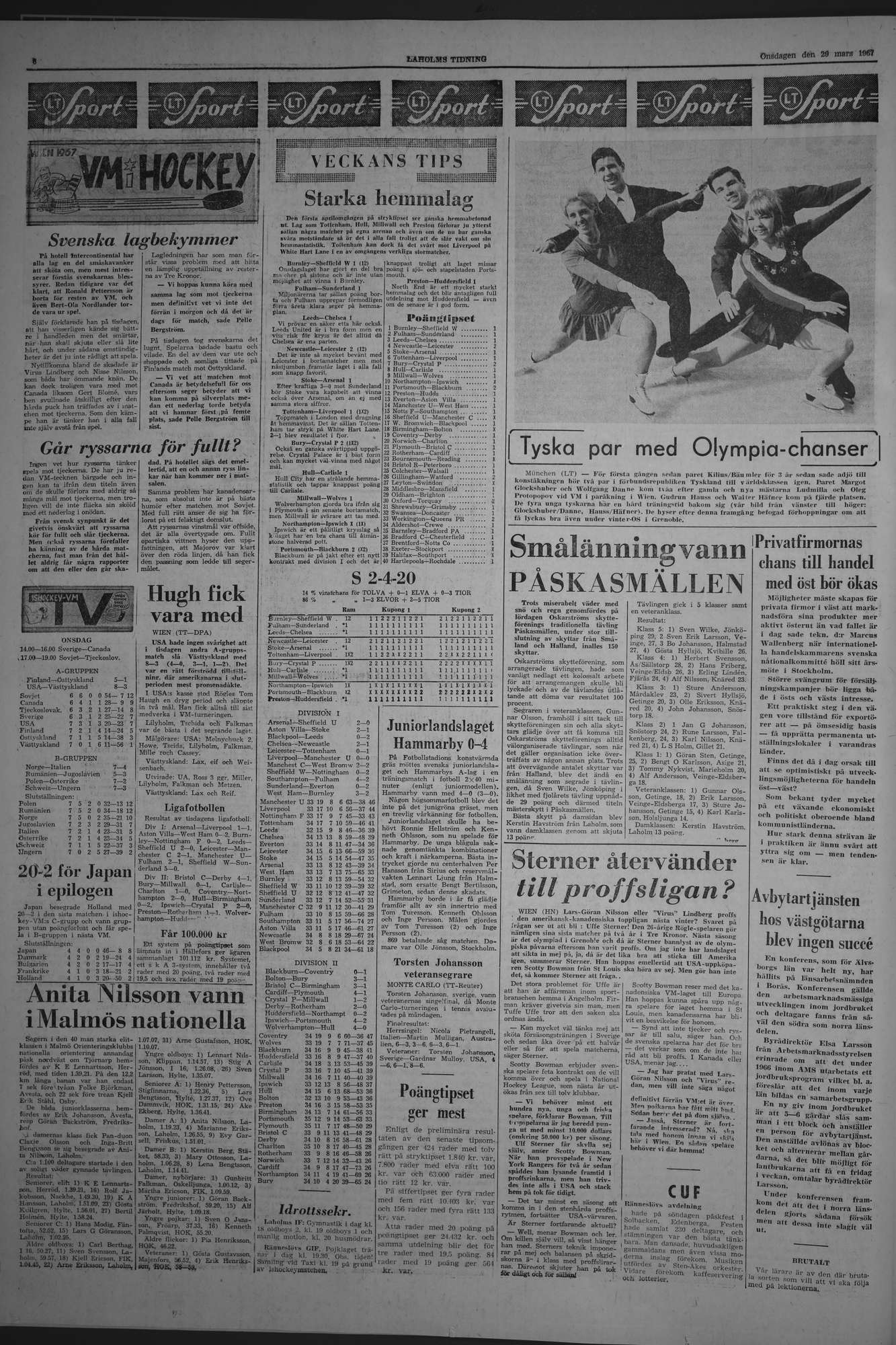 Laholms Tidning Onsdag 29 mars 1967, sida 6