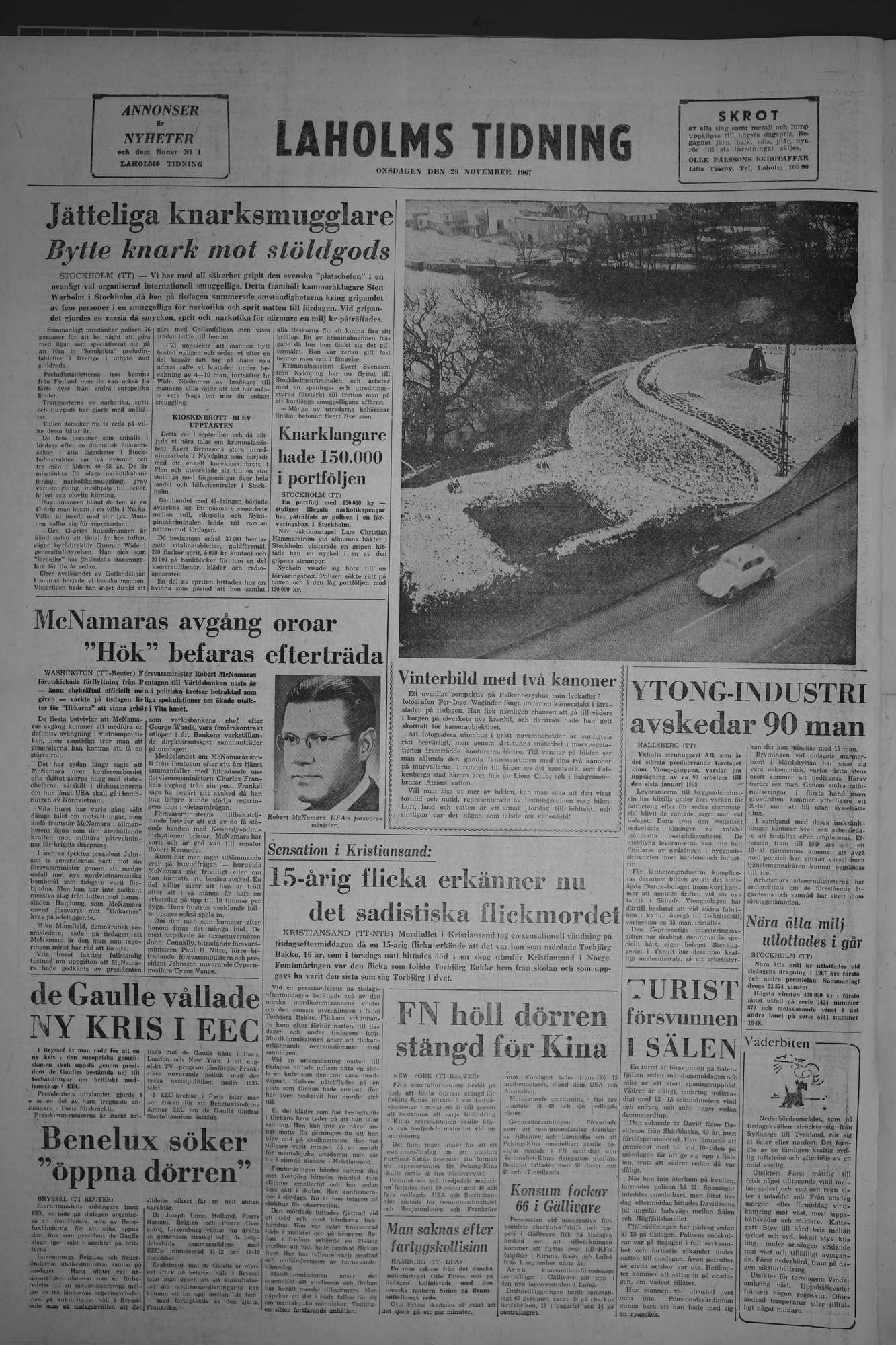 Laholms Tidning Onsdag 29 november 1967, sida 8