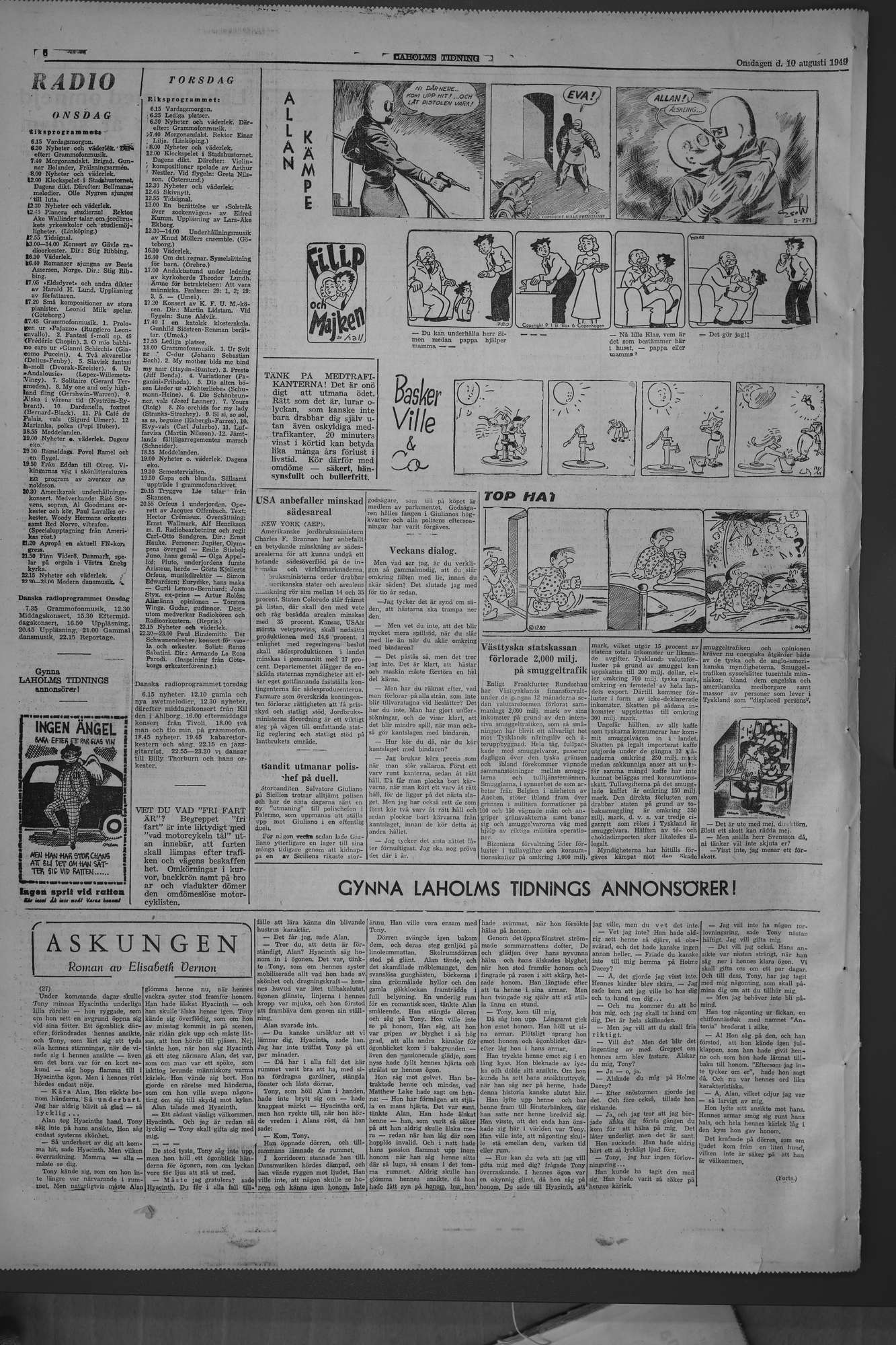 Laholms Tidning Onsdag 10 augusti 1949, sida 6