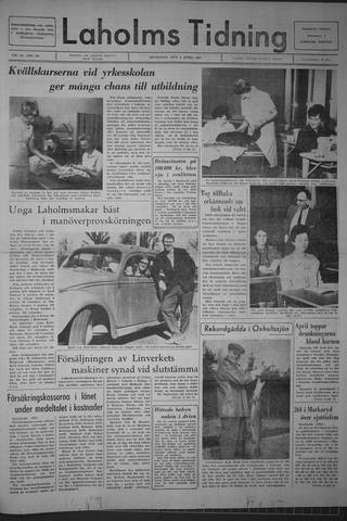 Förstasidan, Måndag 3 april 1967