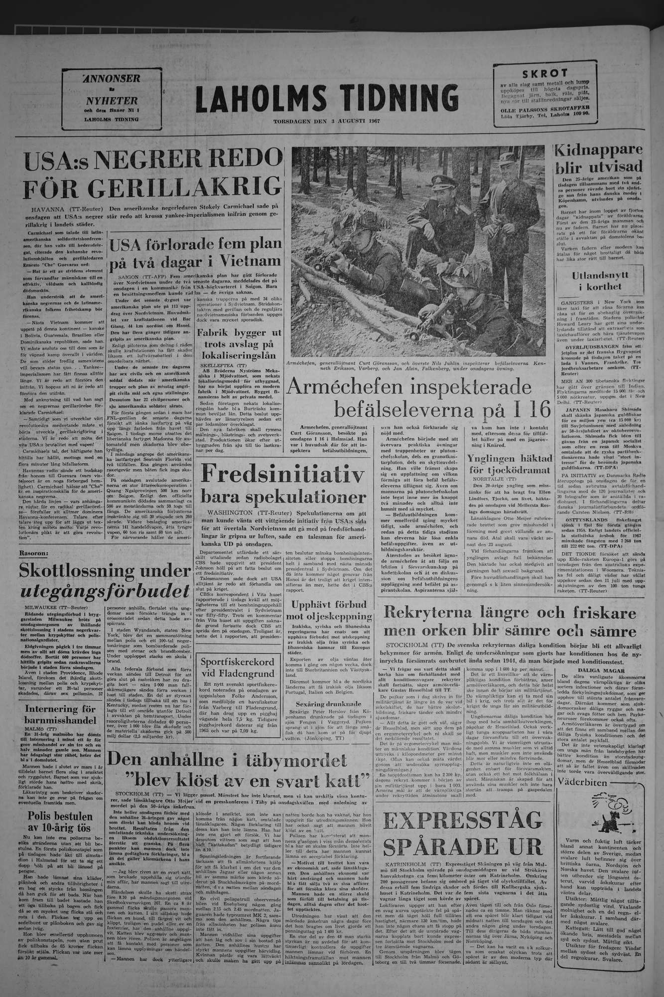 Laholms Tidning Torsdag 3 augusti 1967, sida 8