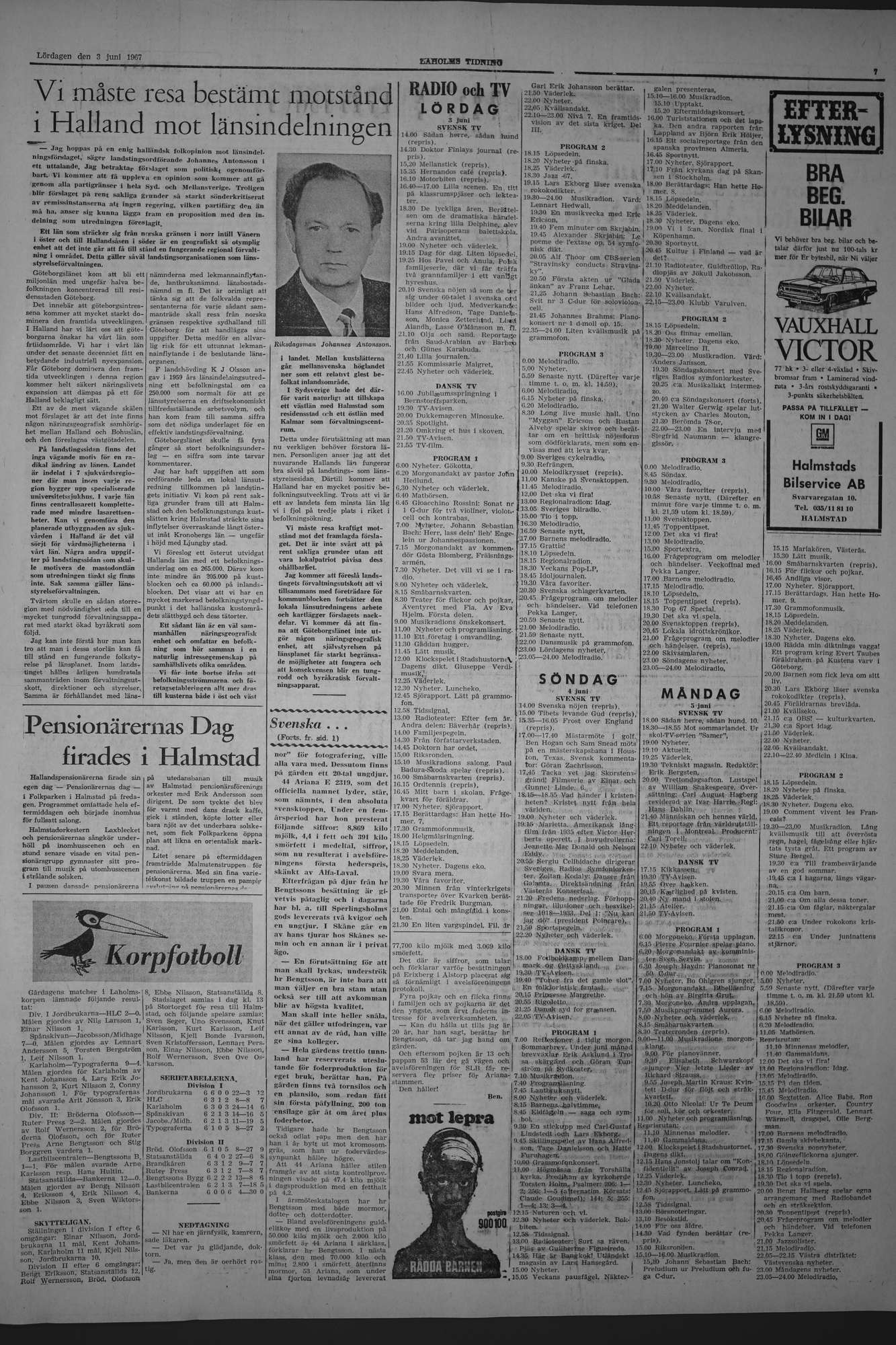 Laholms Tidning Lördag 3 juni 1967, sida 7