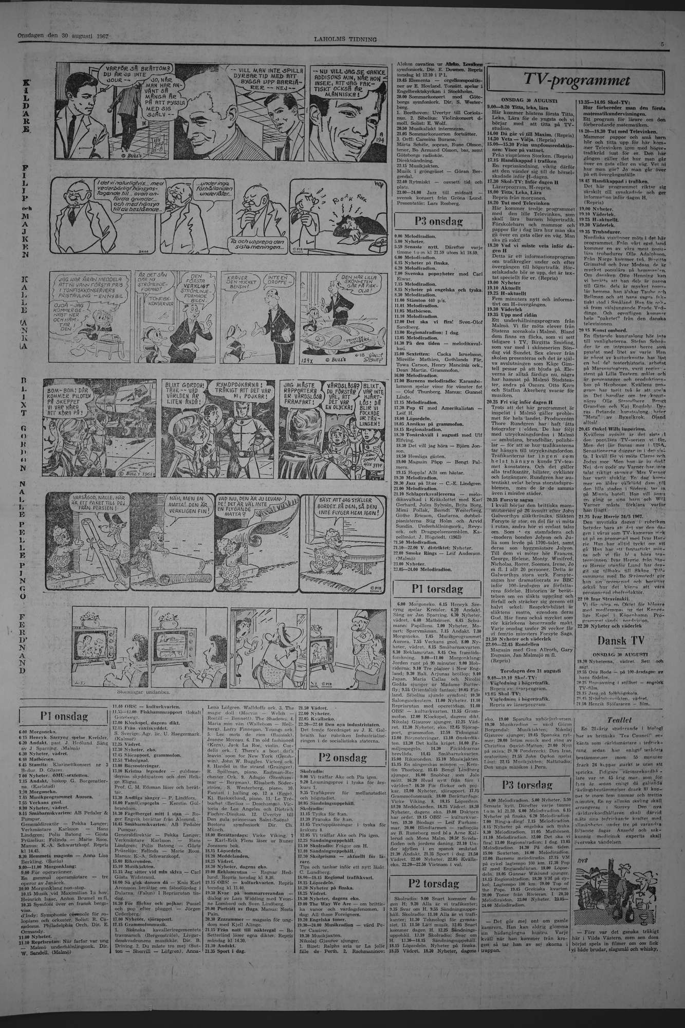 Laholms Tidning Onsdag 30 augusti 1967, sida 5