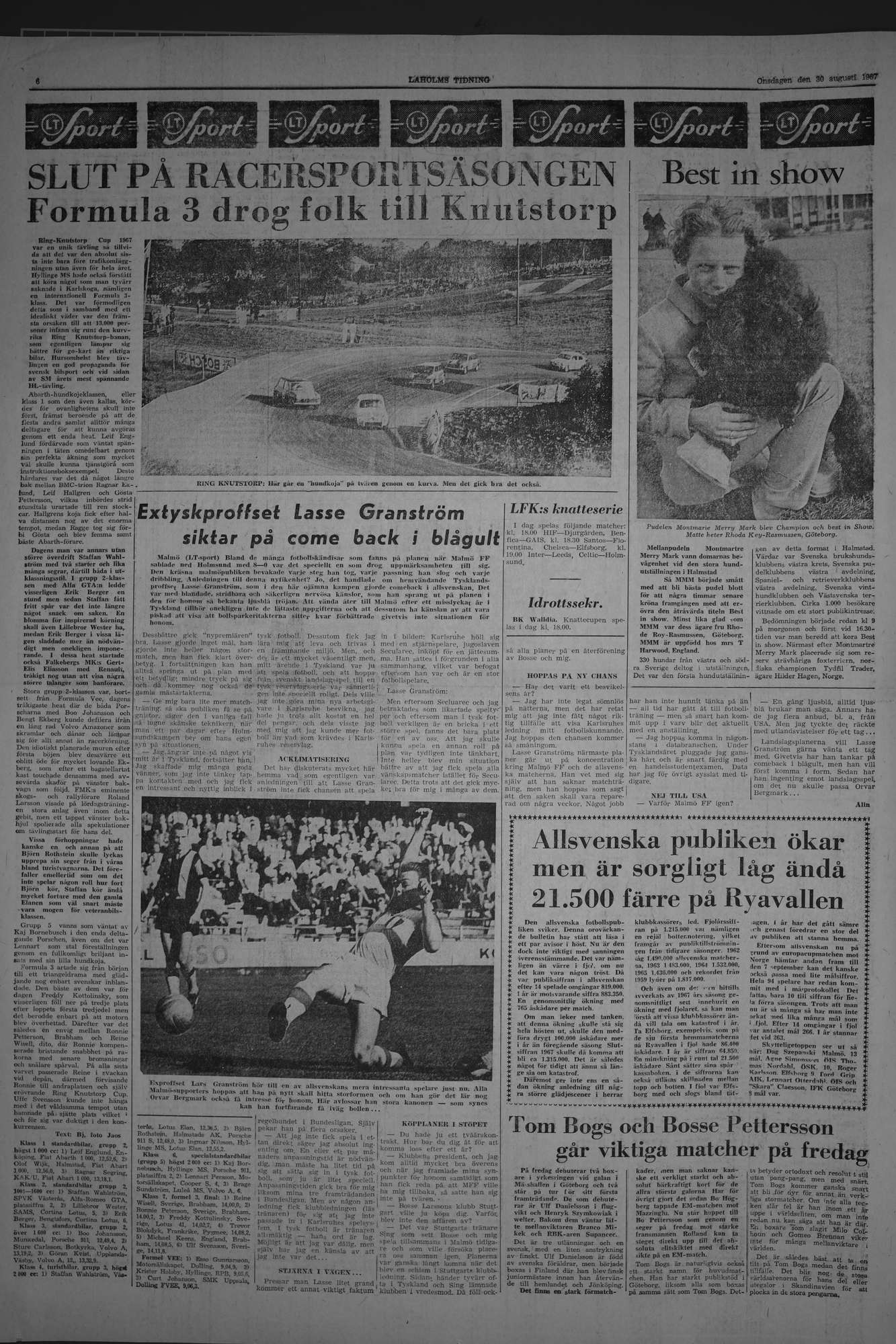Laholms Tidning Onsdag 30 augusti 1967, sida 6