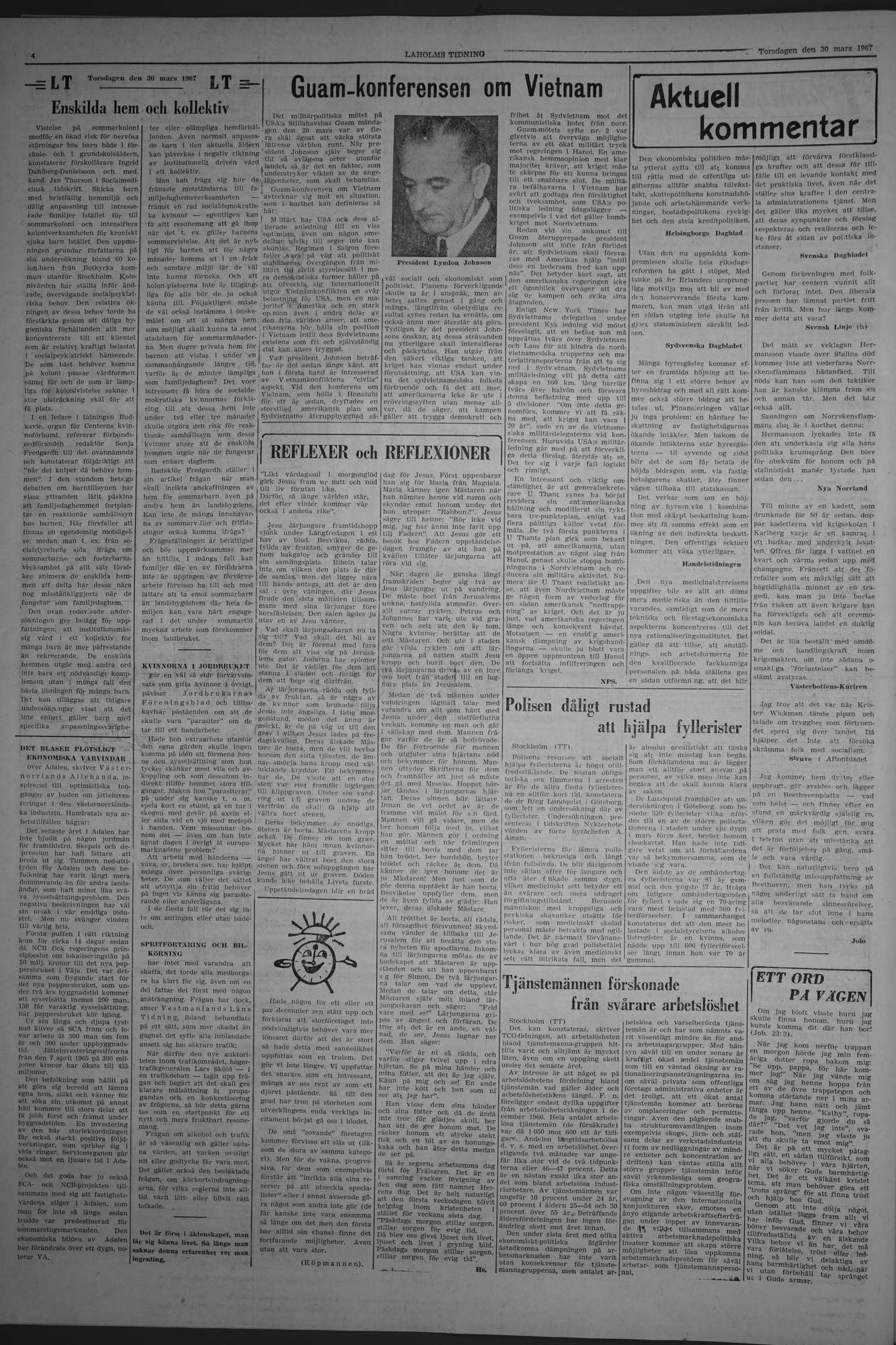 Laholms Tidning Torsdag 30 mars 1967, sida 4