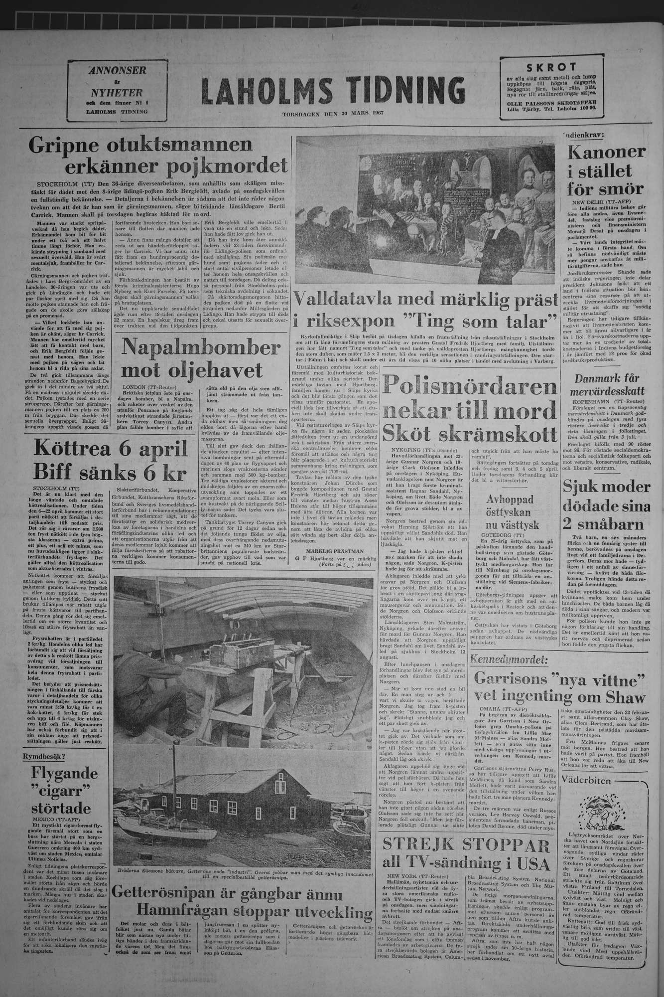 Laholms Tidning Torsdag 30 mars 1967, sida 8