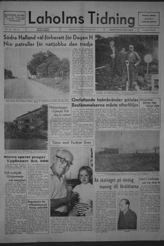 Förstasidan, Torsdag 31 augusti 1967