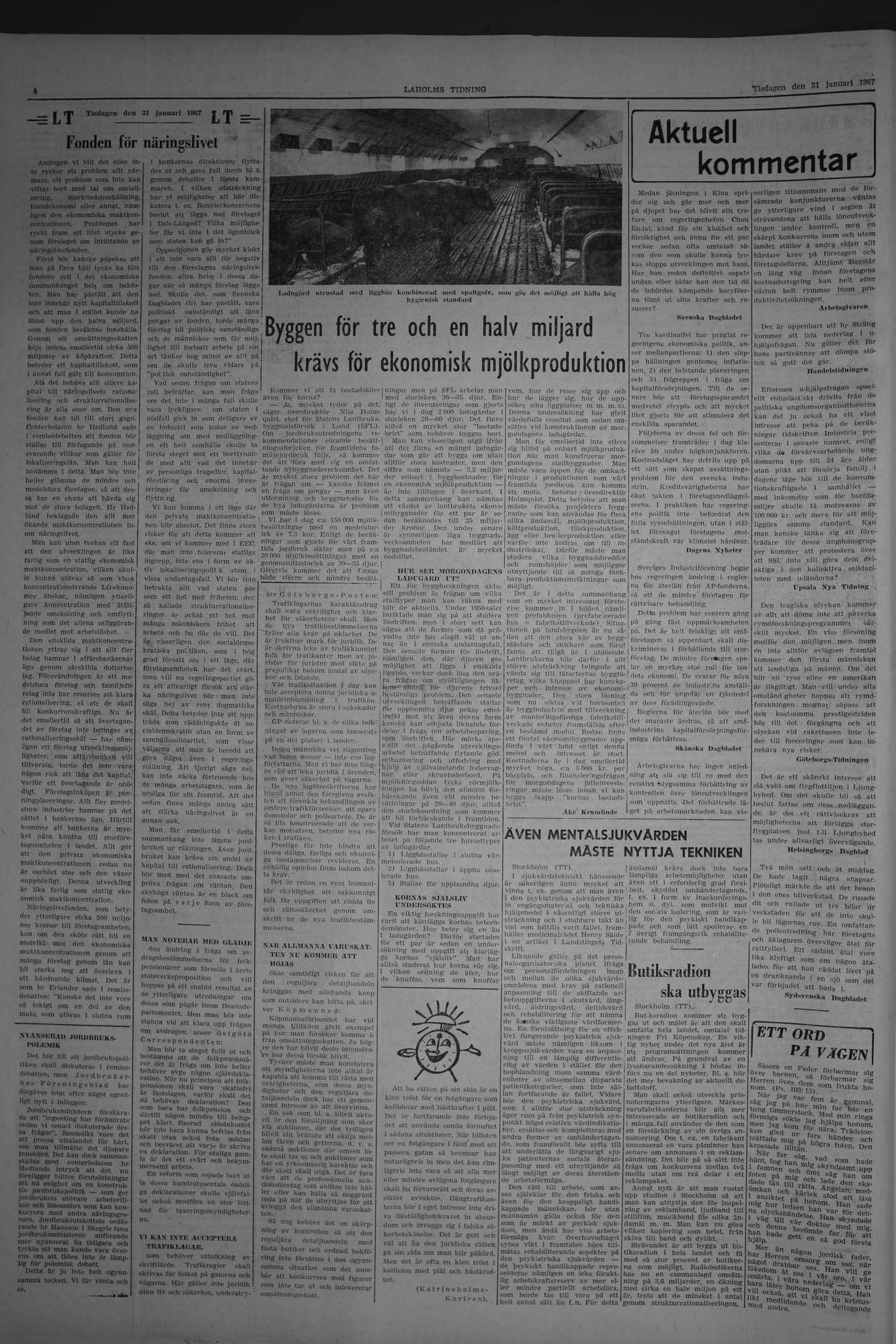 Laholms Tidning Tisdag 31 januari 1967, sida 4