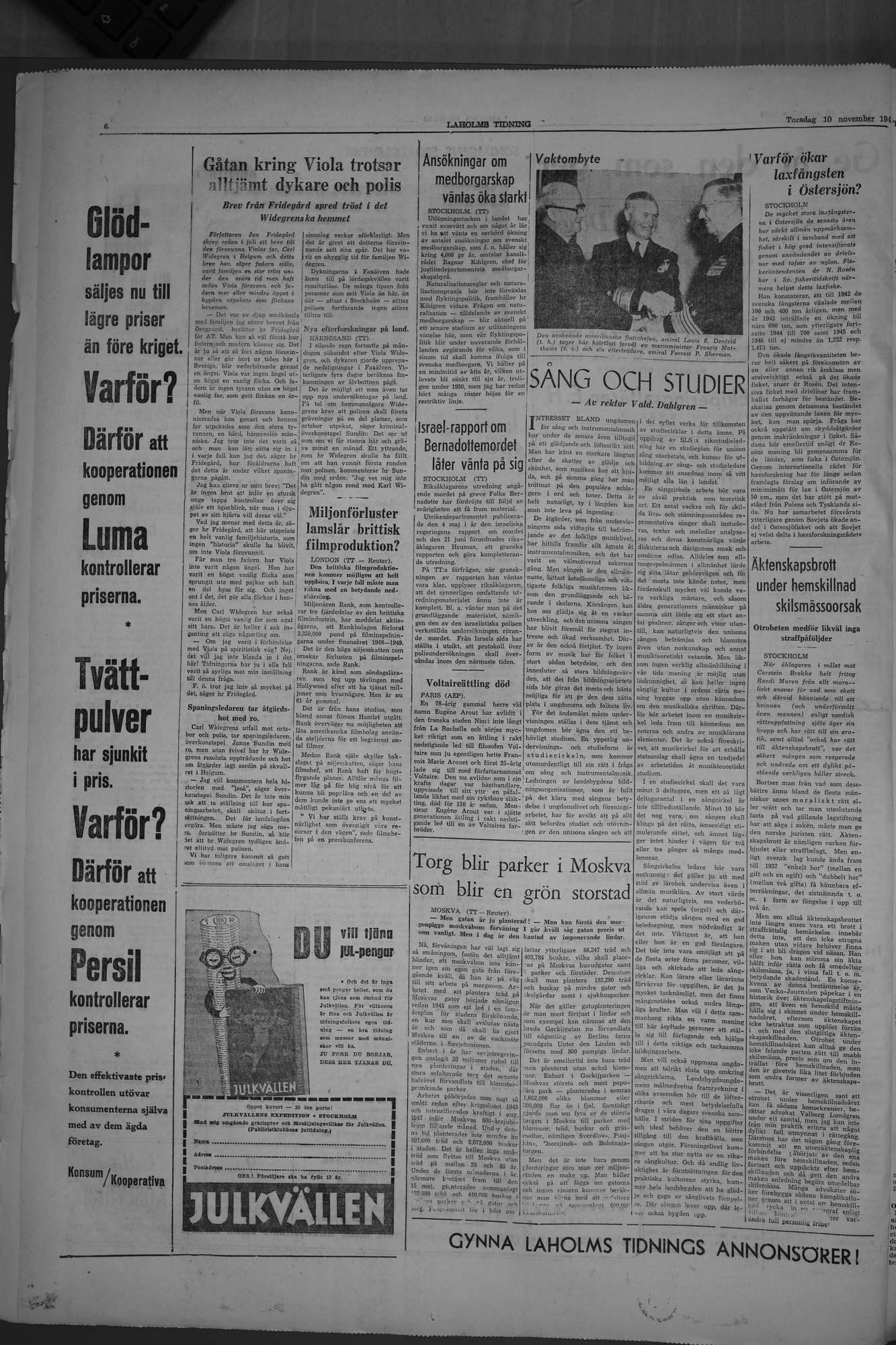 Laholms Tidning Torsdag 10 november 1949, sida 6