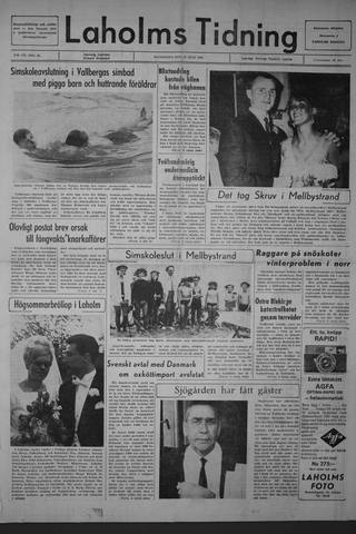 Förstasidan, Måndag 31 juli 1967