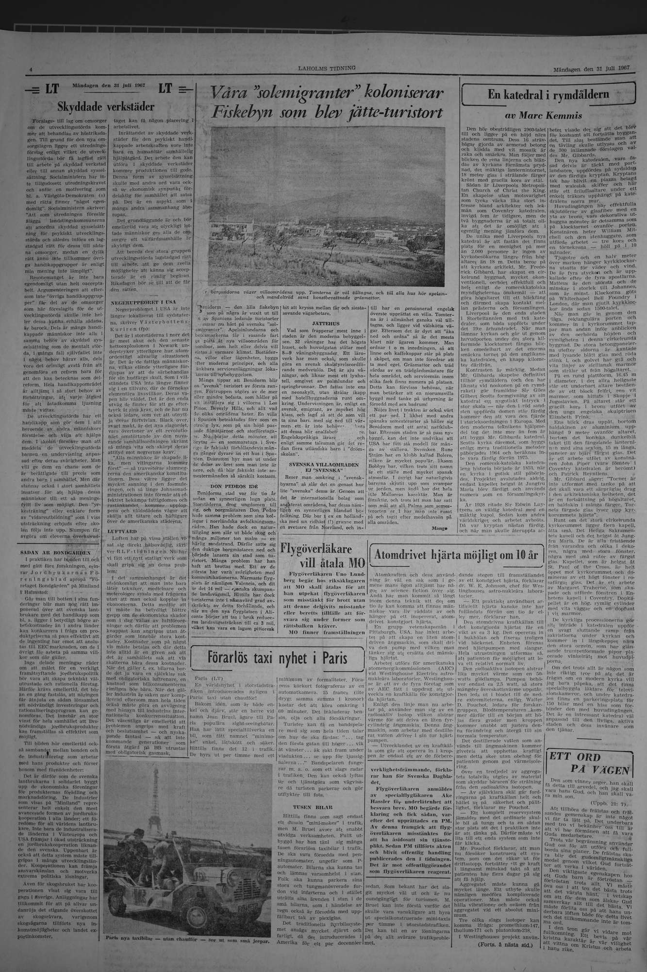 Laholms Tidning Måndag 31 juli 1967, sida 4
