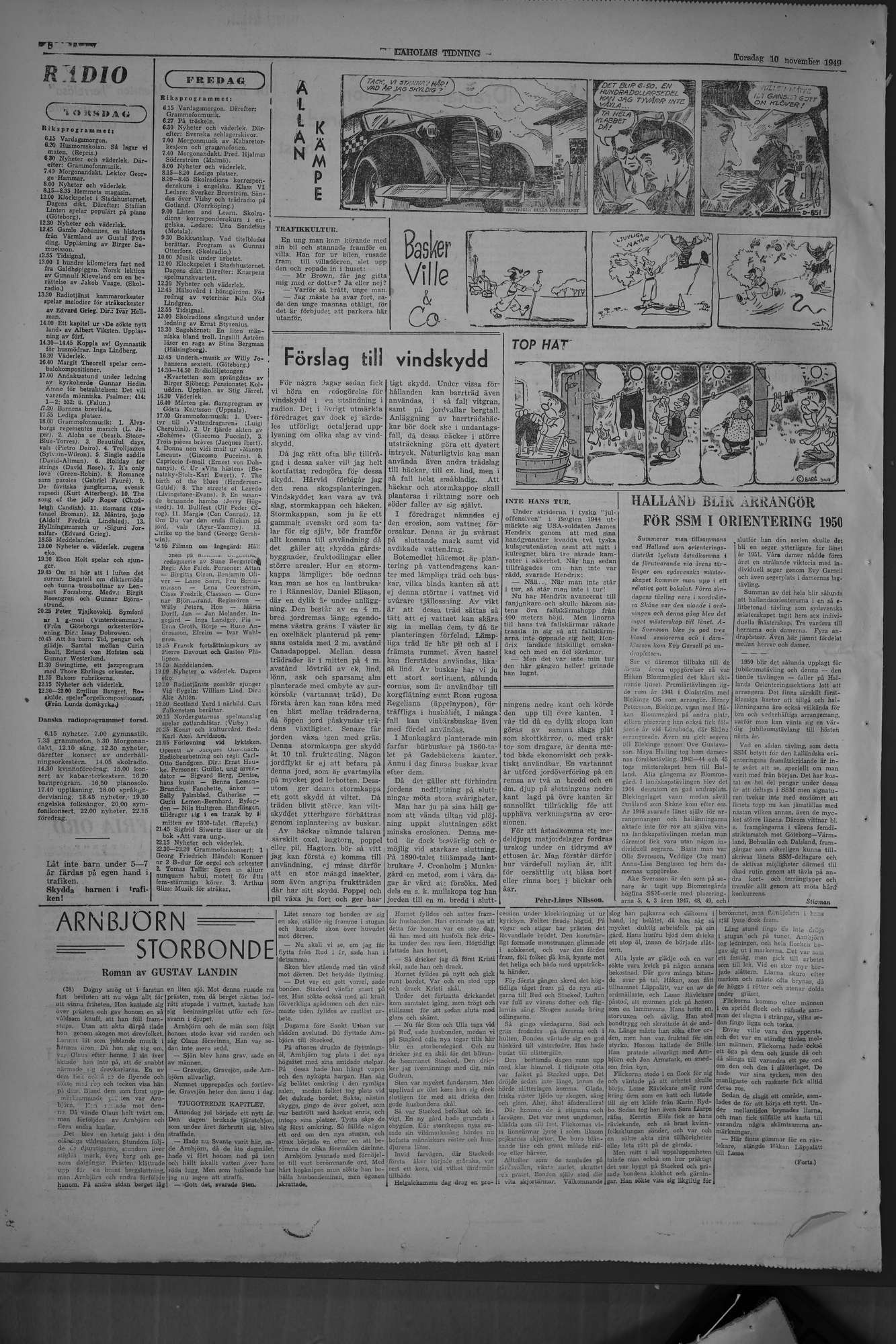 Laholms Tidning Torsdag 10 november 1949, sida 8