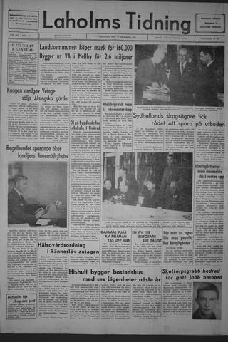 Förstasidan, Tisdag 31 oktober 1967