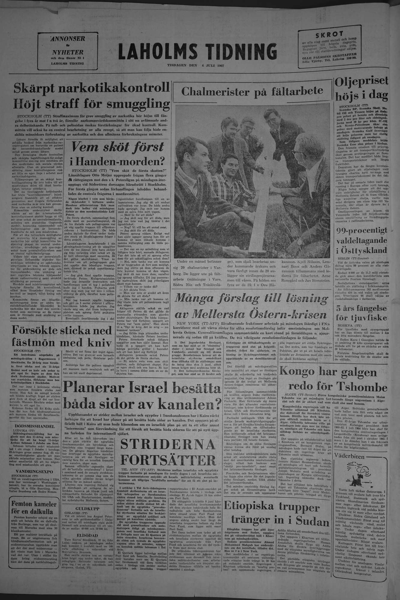 Laholms Tidning Tisdag 4 juli 1967, sida 8