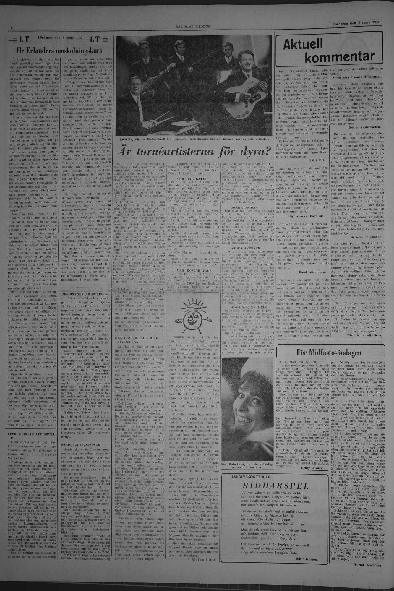 Laholms Tidning Lördag 4 mars 1967, sida 4