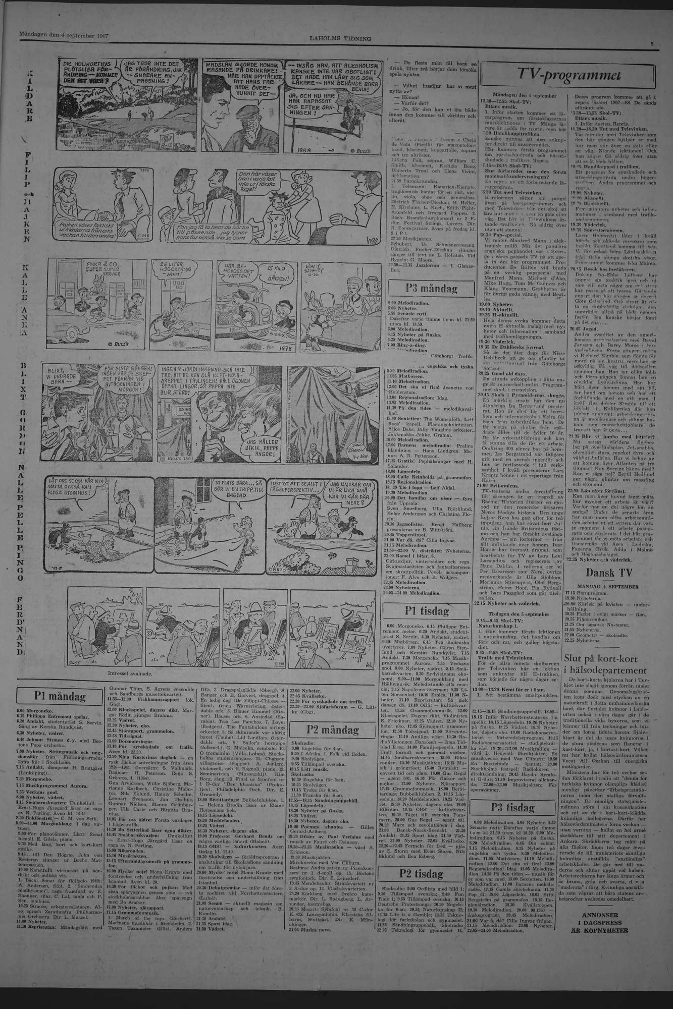 Laholms Tidning Måndag 4 september 1967, sida 5
