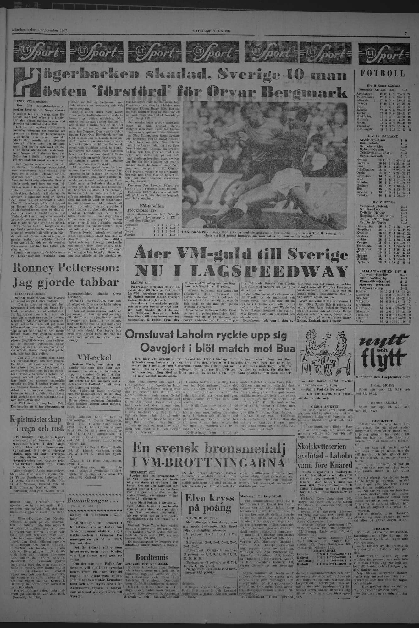 Laholms Tidning Måndag 4 september 1967, sida 7