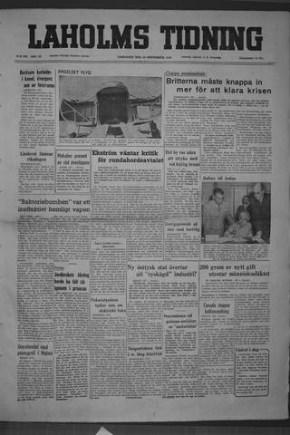Förstasidan, Lördag 10 september 1949
