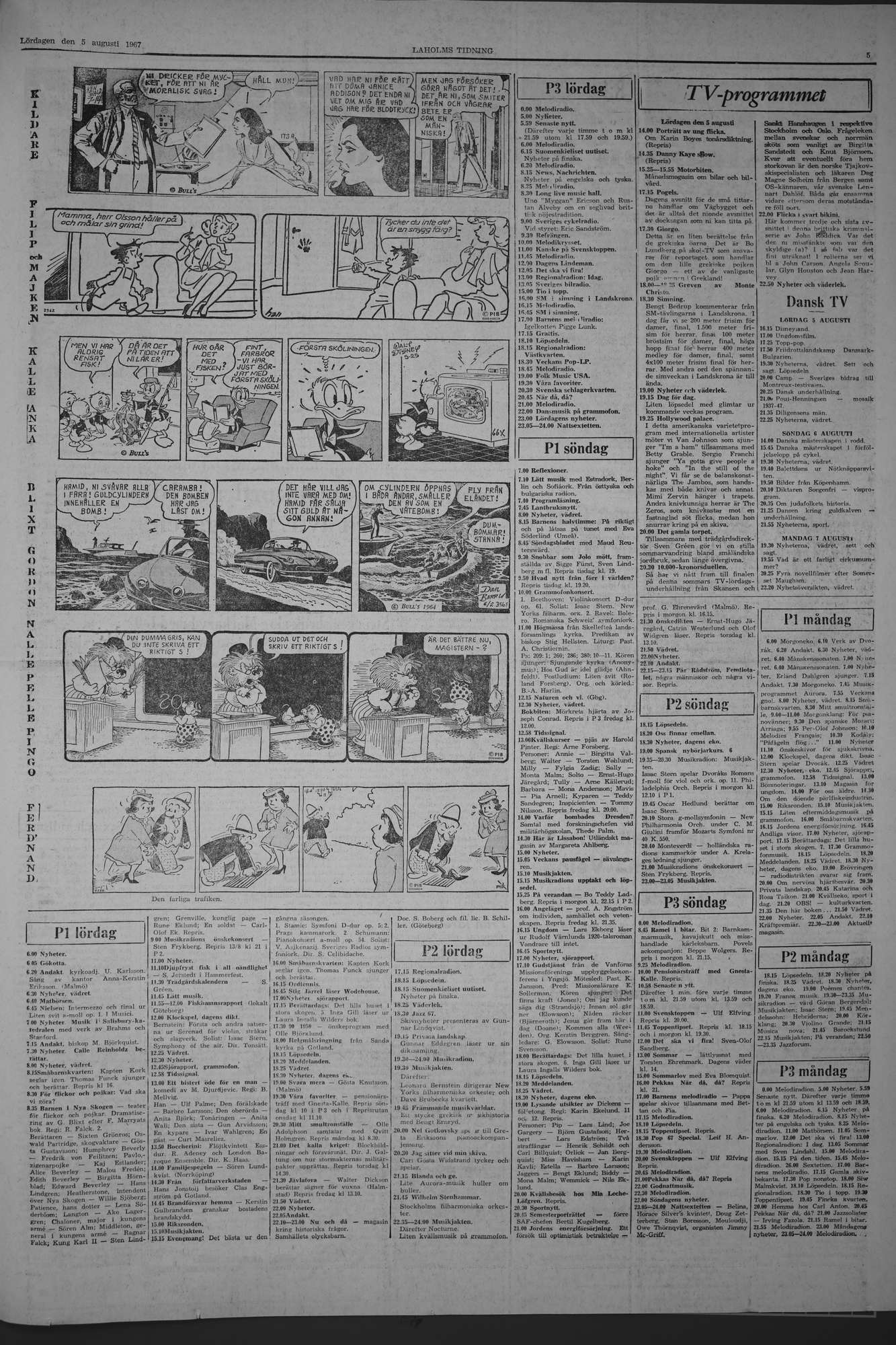 Laholms Tidning Lördag 5 augusti 1967, sida 5