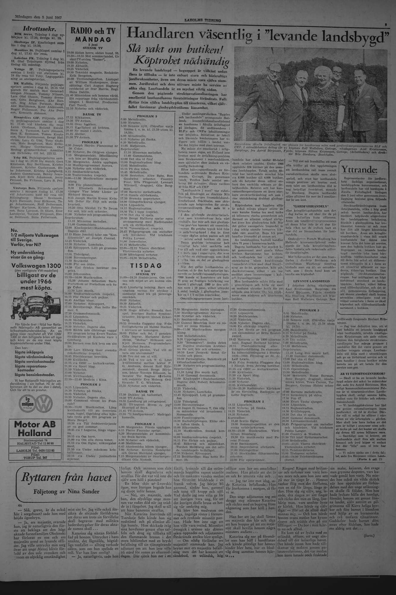 Laholms Tidning Måndag 5 juni 1967, sida 5
