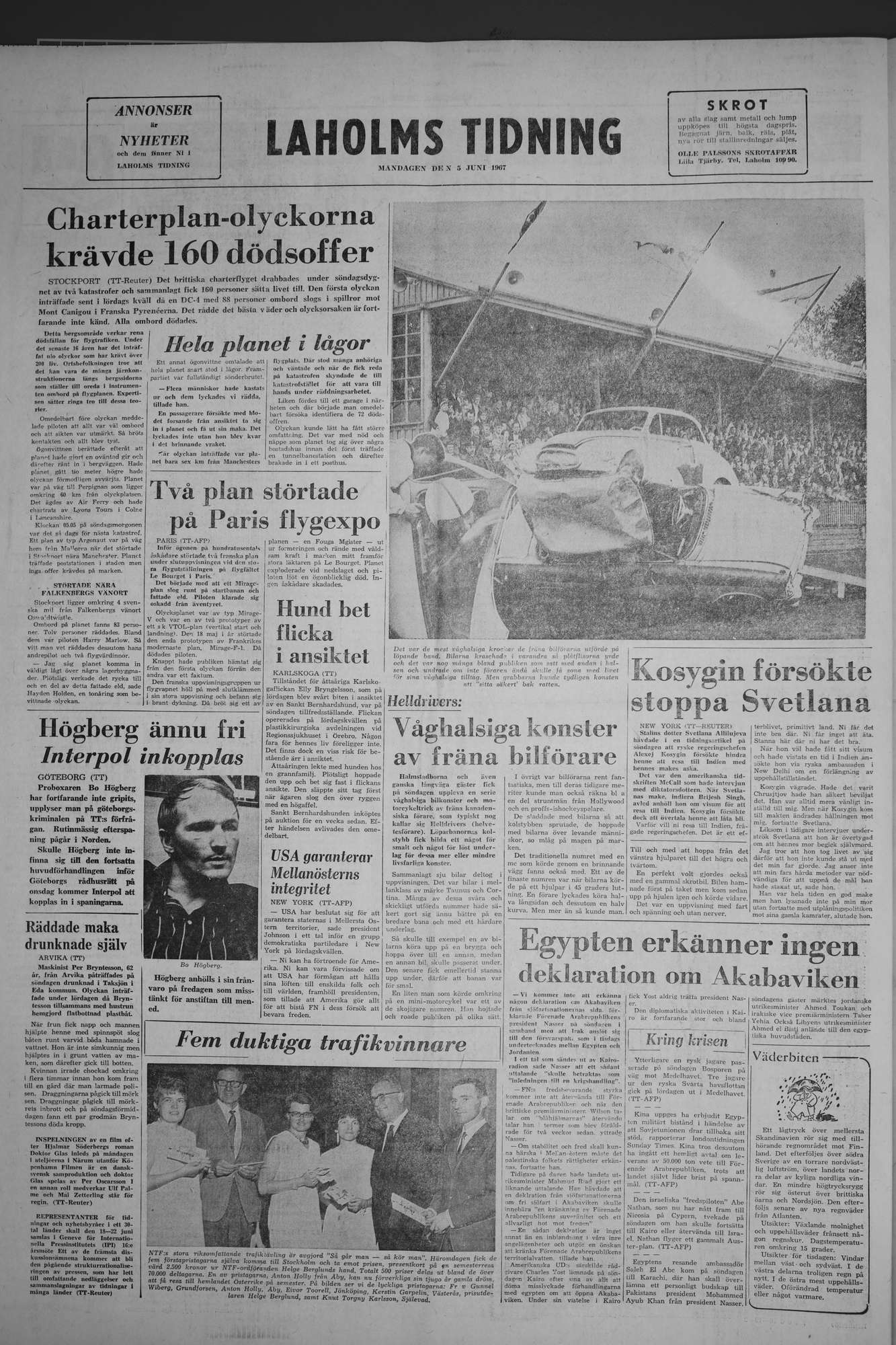 Laholms Tidning Måndag 5 juni 1967, sida 8