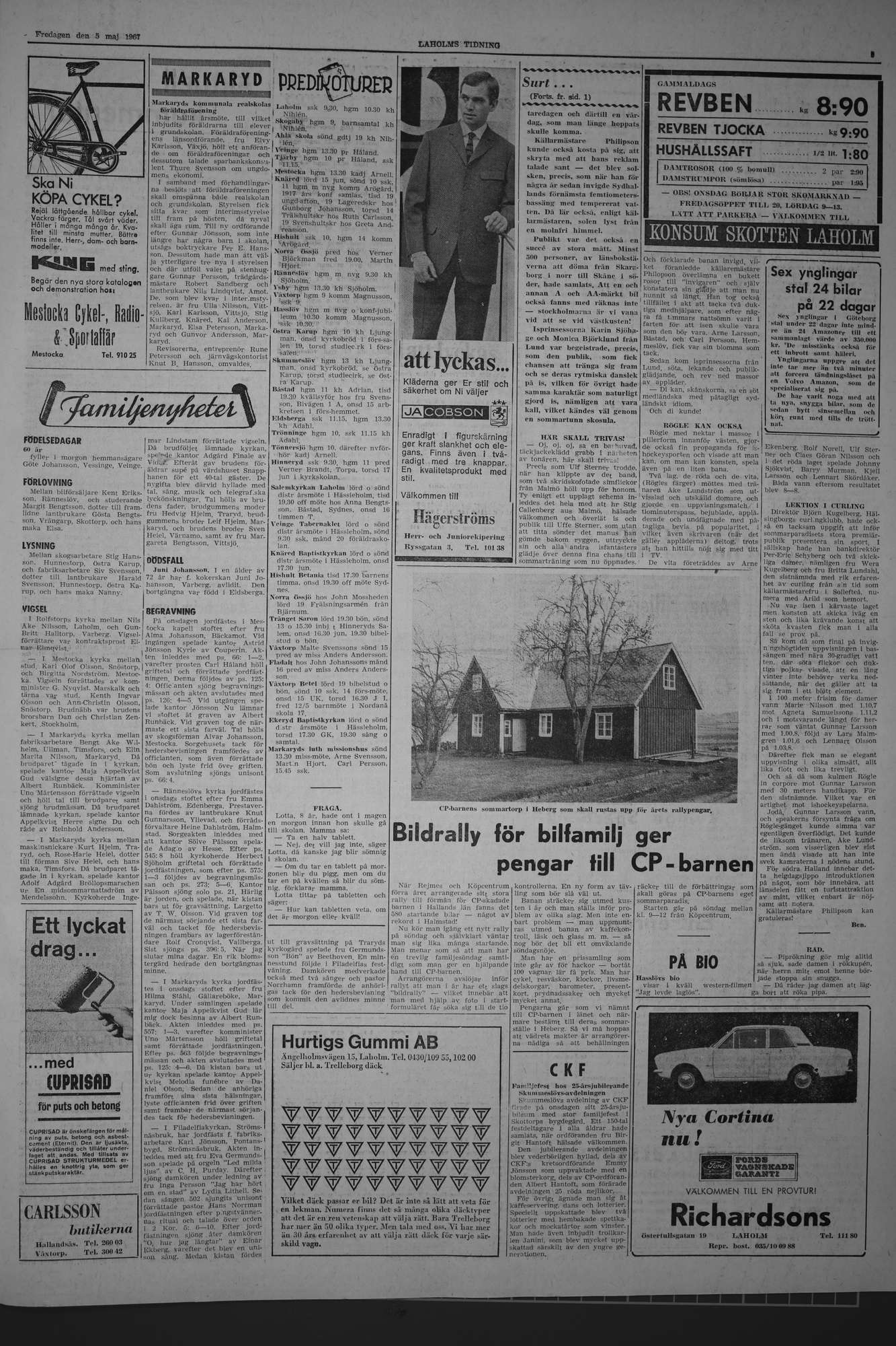 Laholms Tidning Fredag 5 maj 1967, sida 3