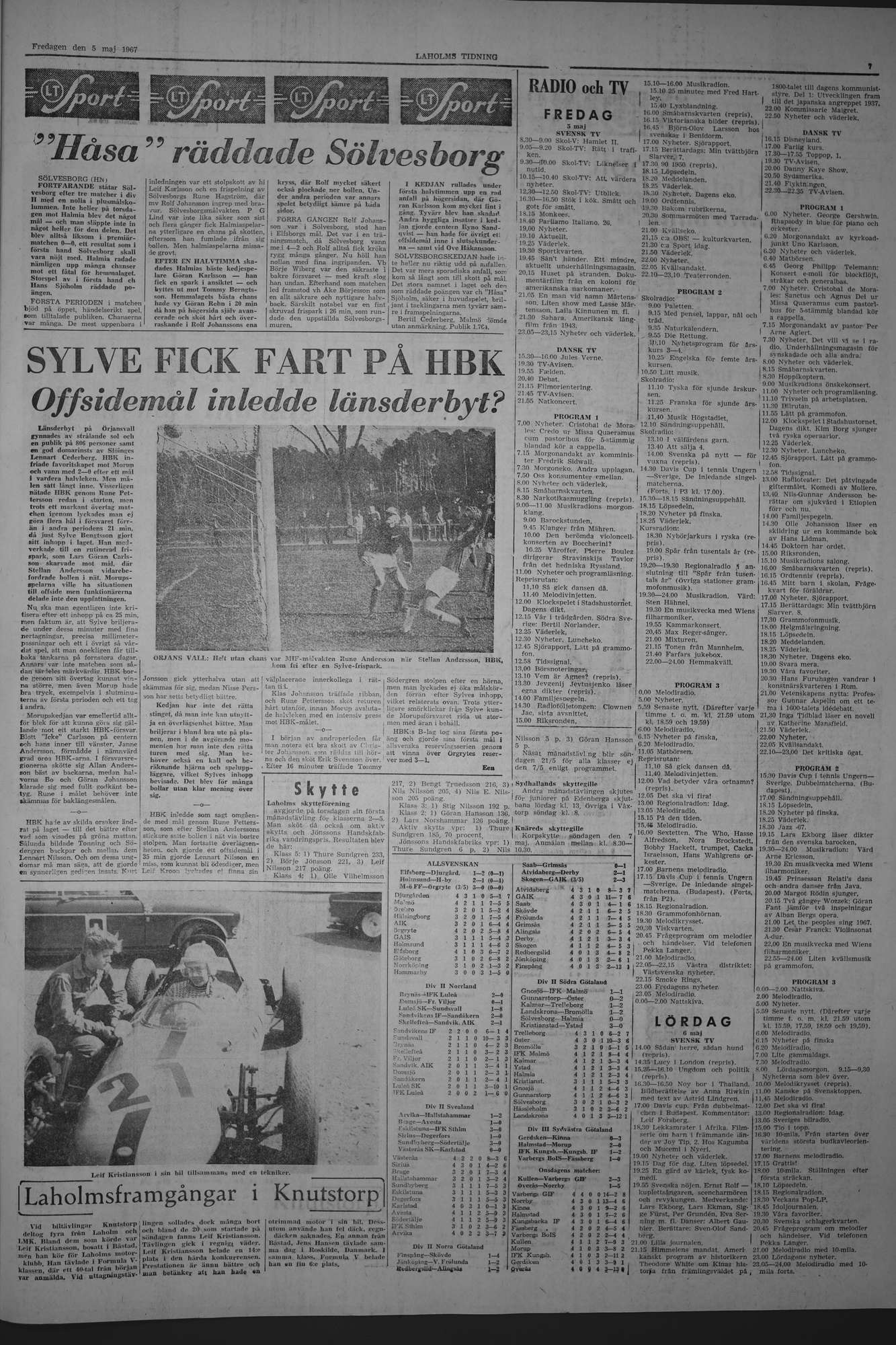 Laholms Tidning Fredag 5 maj 1967, sida 7
