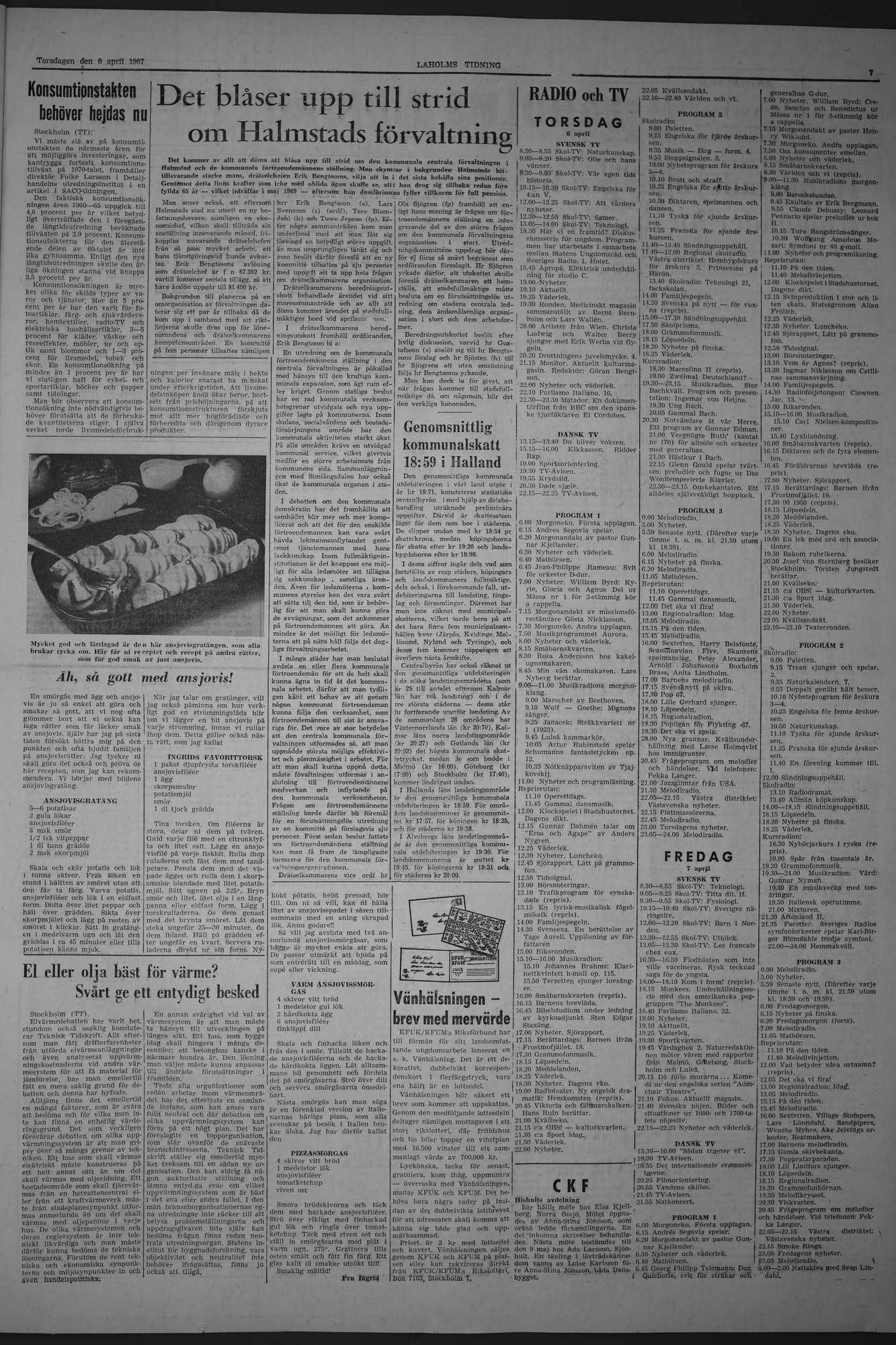 Laholms Tidning Torsdag 6 april 1967, sida 7