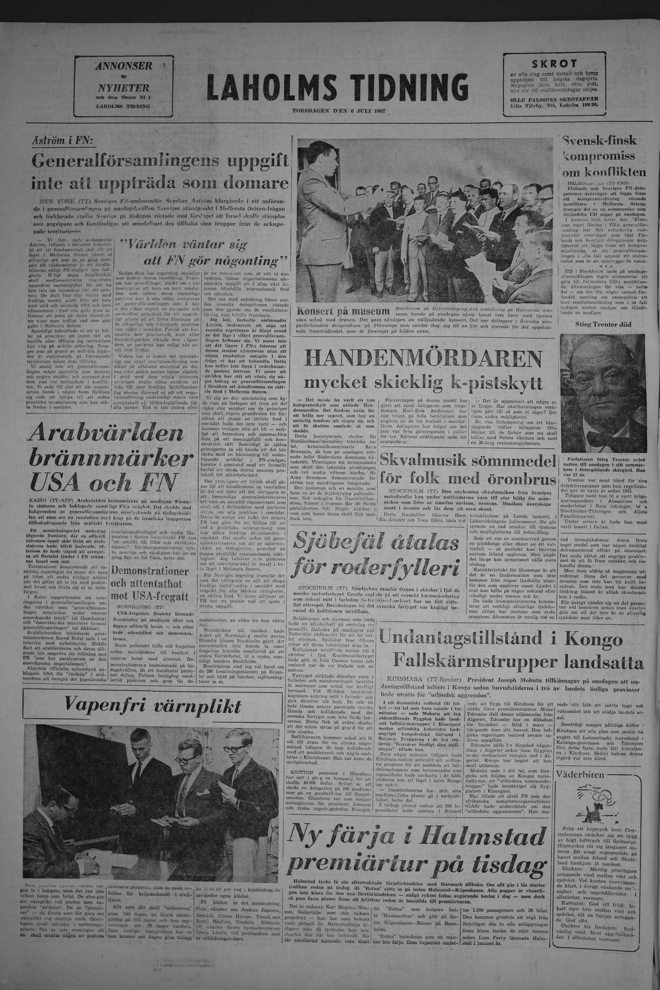 Laholms Tidning Torsdag 6 juli 1967, sida 8
