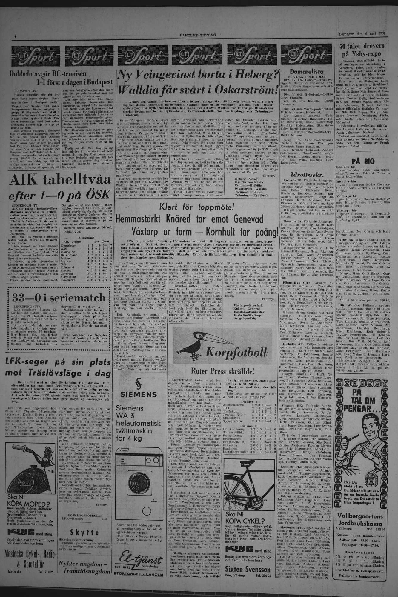 Laholms Tidning Lördag 6 maj 1967, sida 6