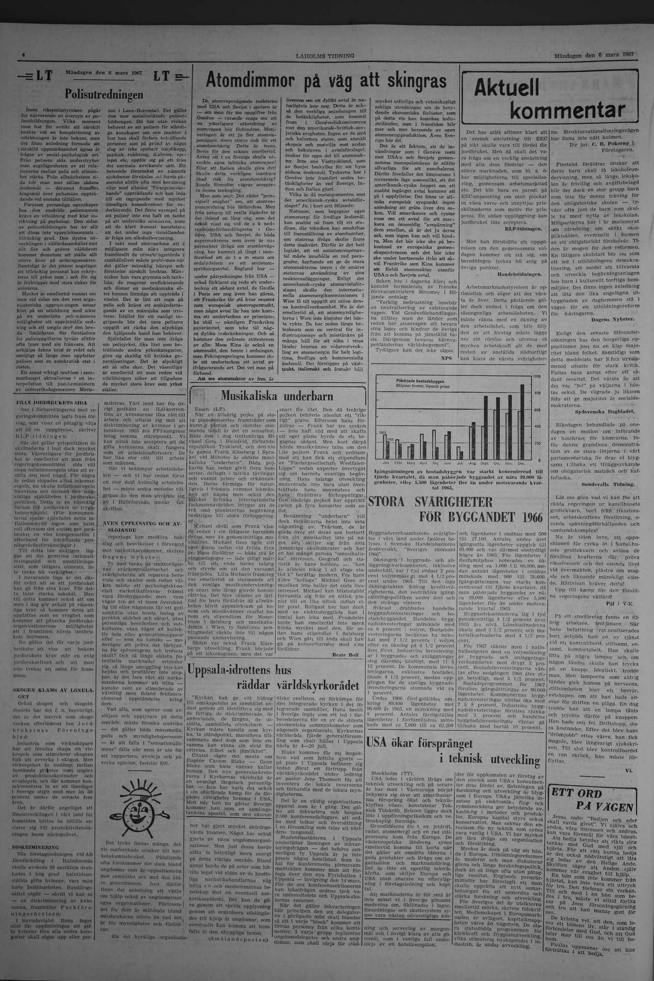 Laholms Tidning Måndag 6 mars 1967, sida 4
