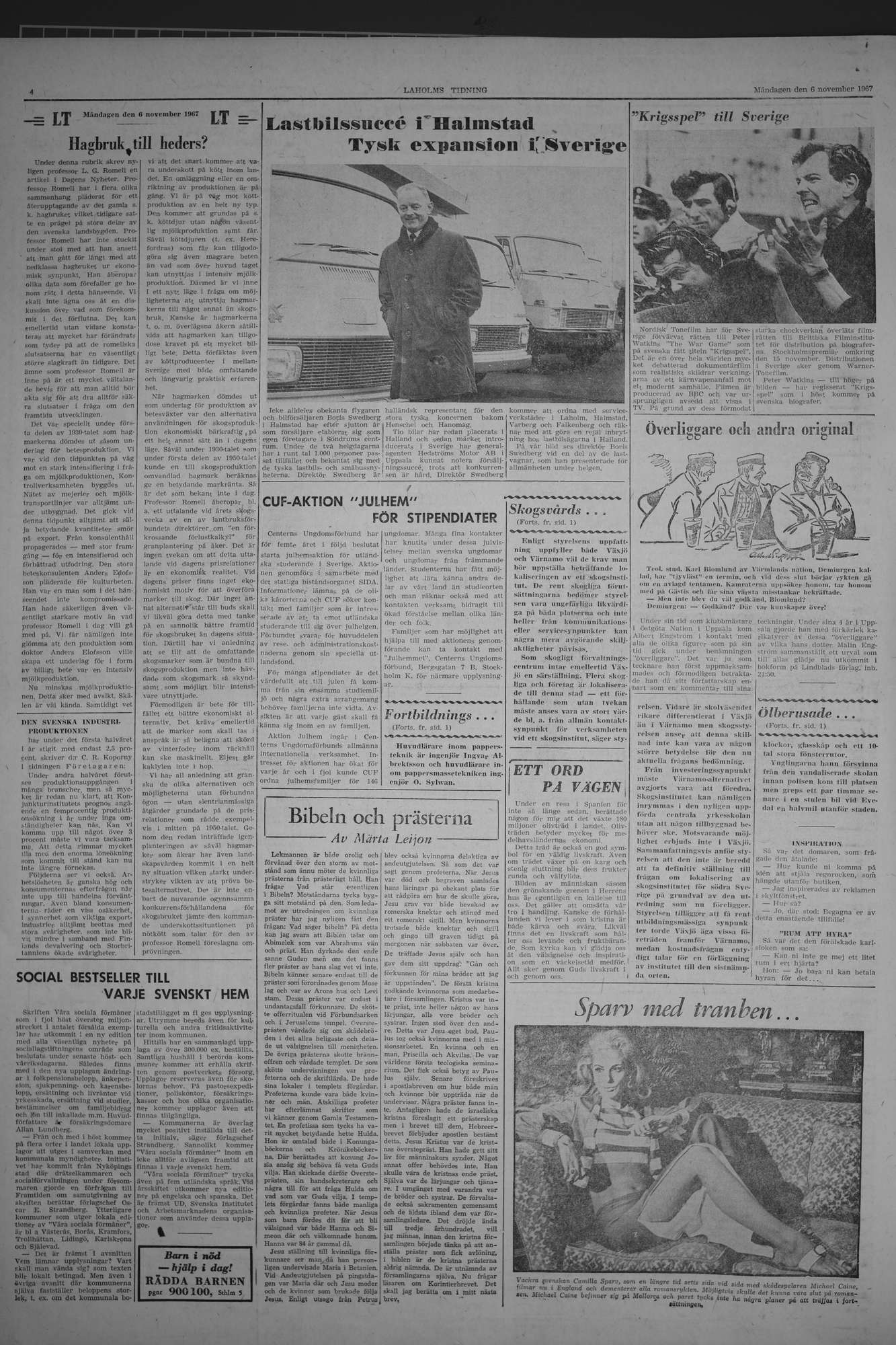 Laholms Tidning Måndag 6 november 1967, sida 4