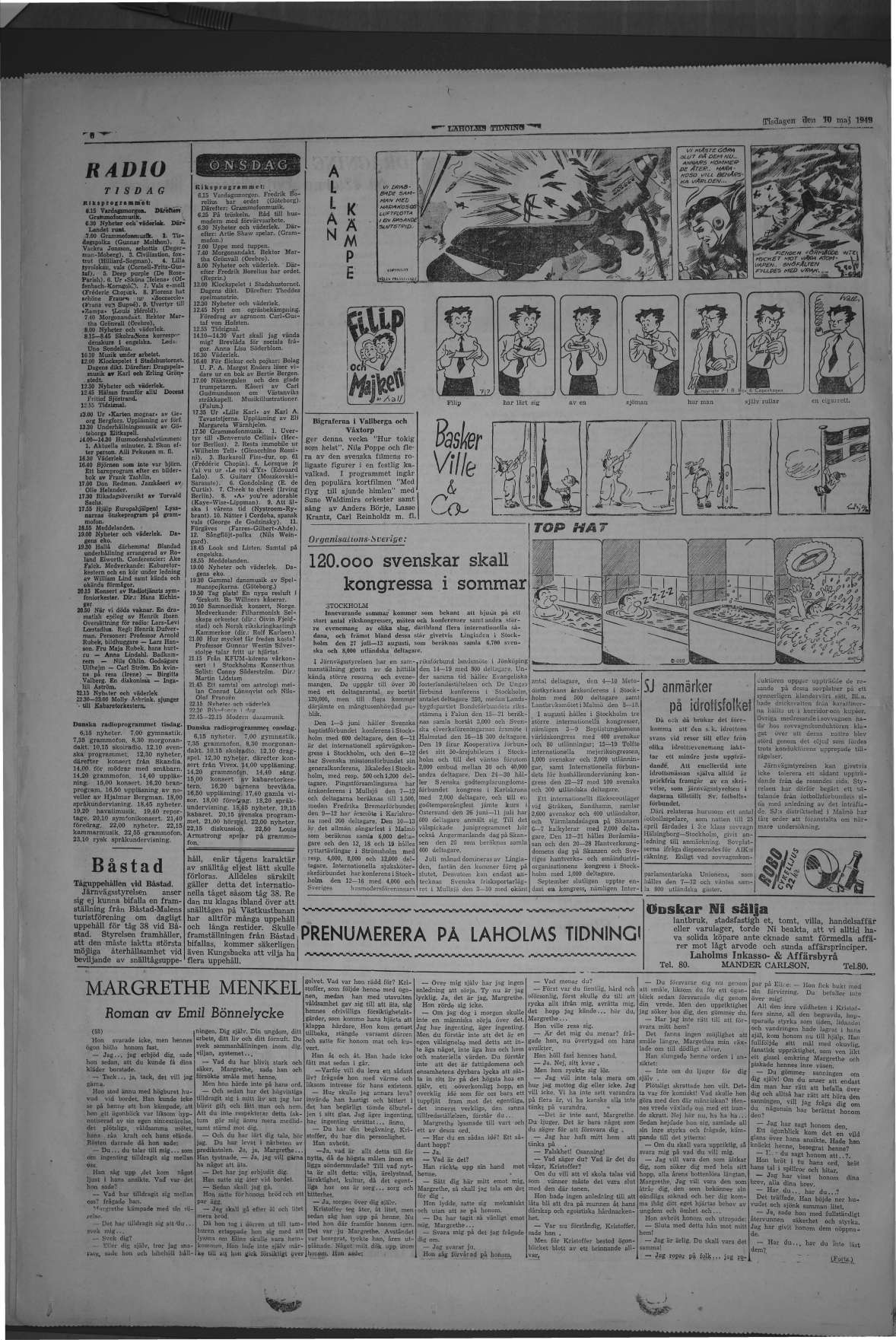 Laholms Tidning Tisdag 10 maj 1949, sida 6
