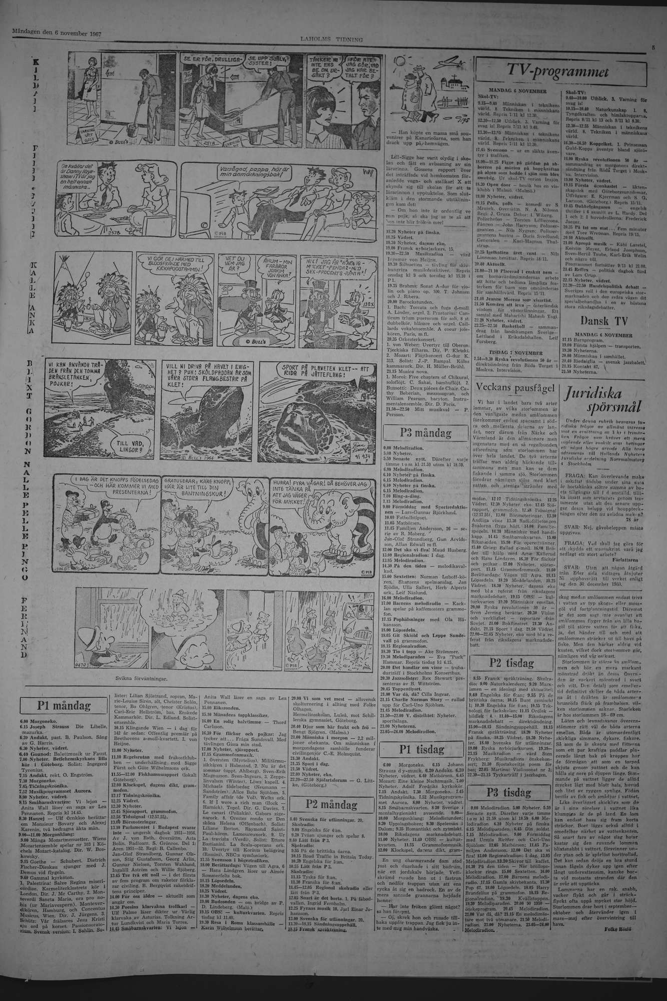 Laholms Tidning Måndag 6 november 1967, sida 5
