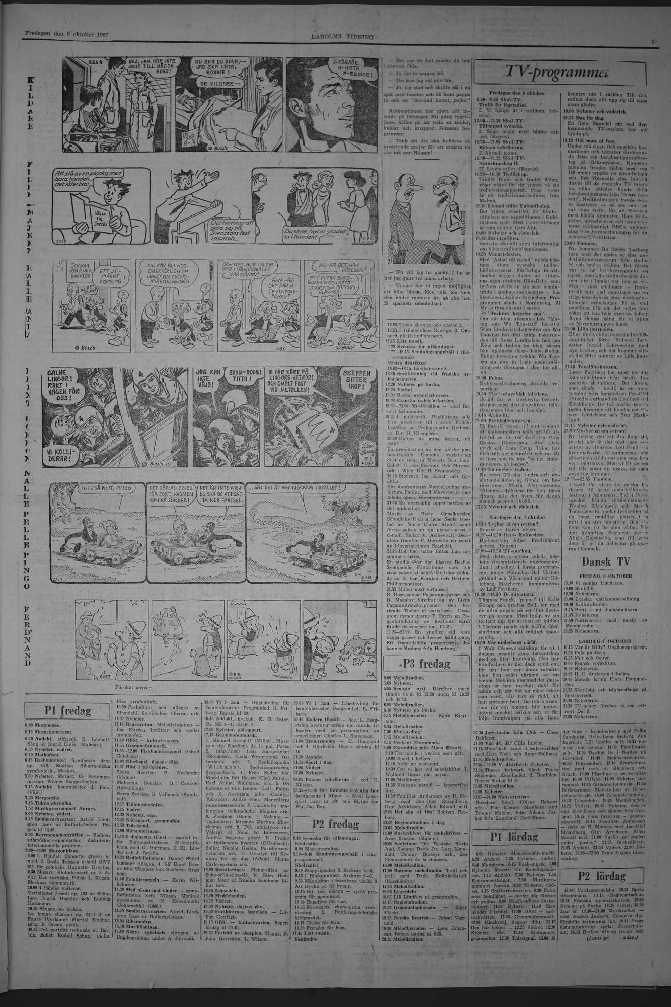 Laholms Tidning Fredag 6 oktober 1967, sida 5