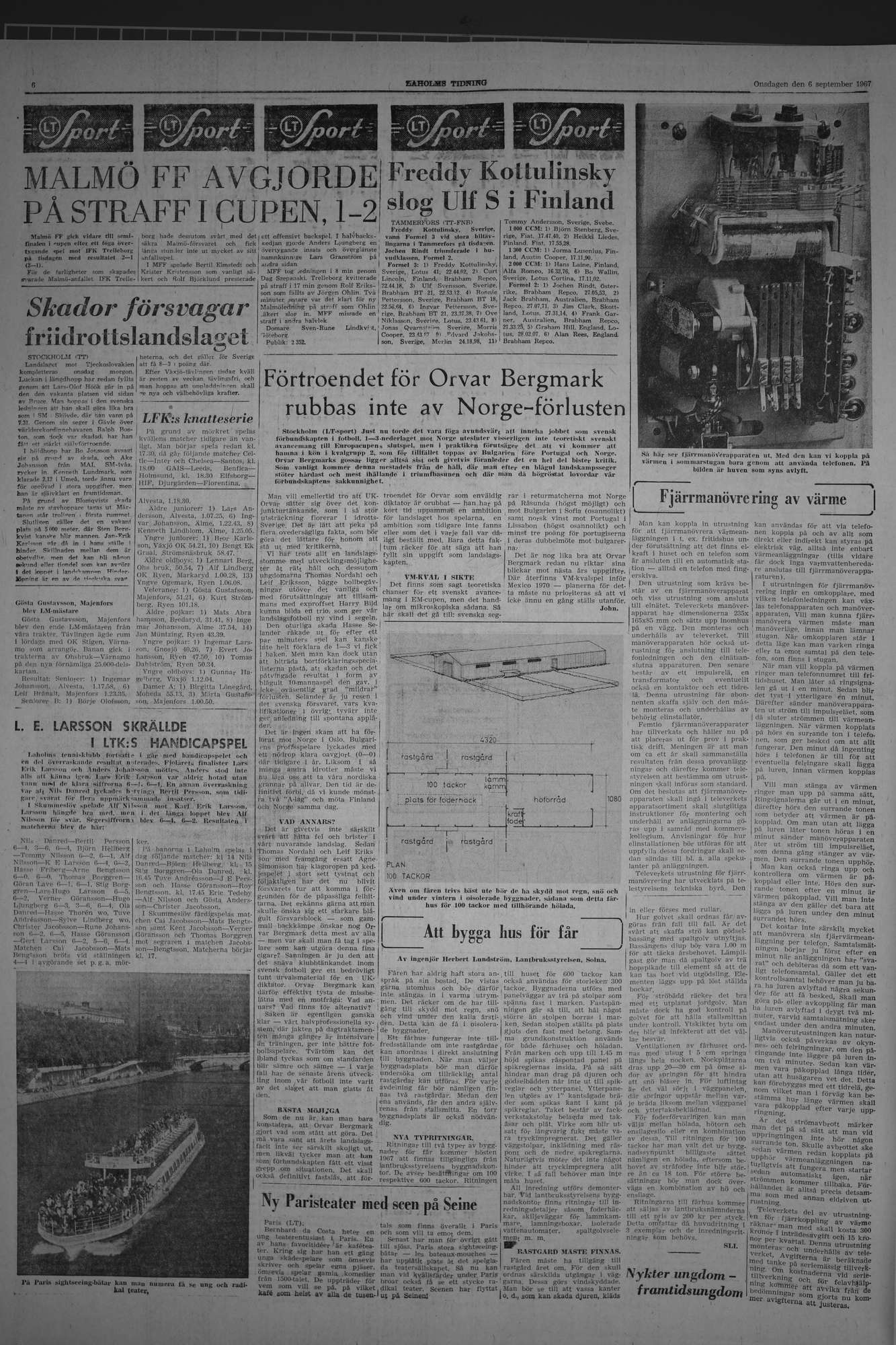 Laholms Tidning Onsdag 6 september 1967, sida 6