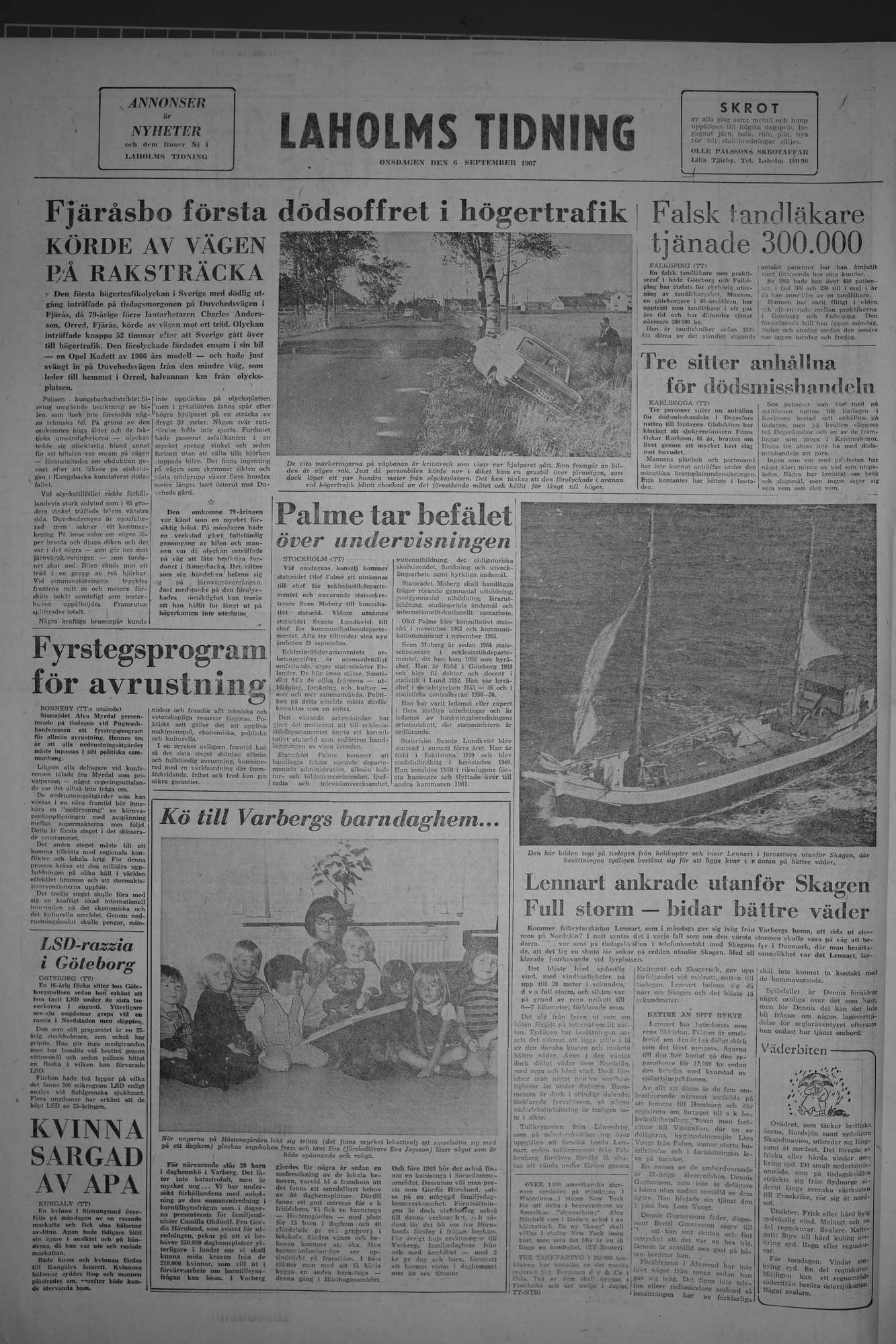 Laholms Tidning Onsdag 6 september 1967, sida 8