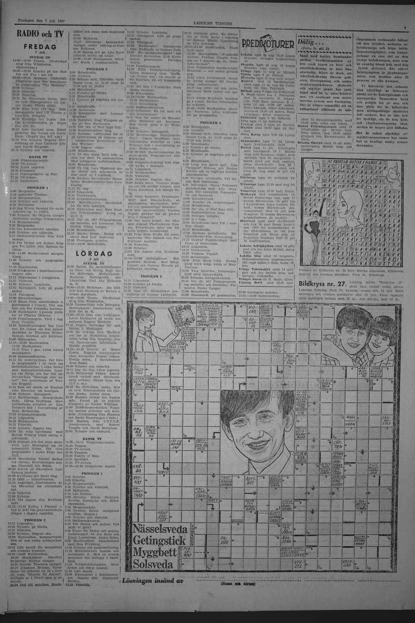 Laholms Tidning Fredag 7 juli 1967, sida 7