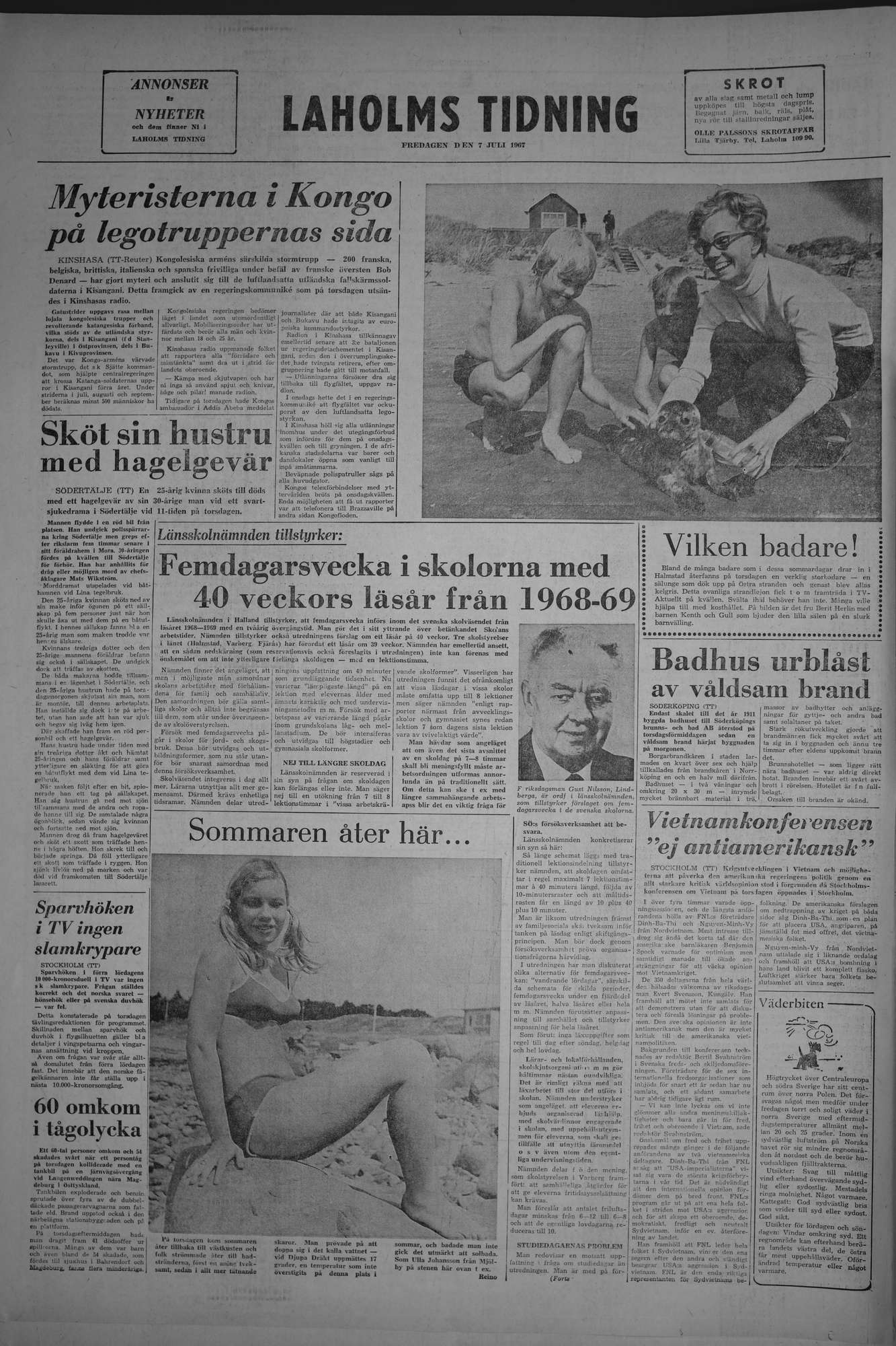Laholms Tidning Fredag 7 juli 1967, sida 8
