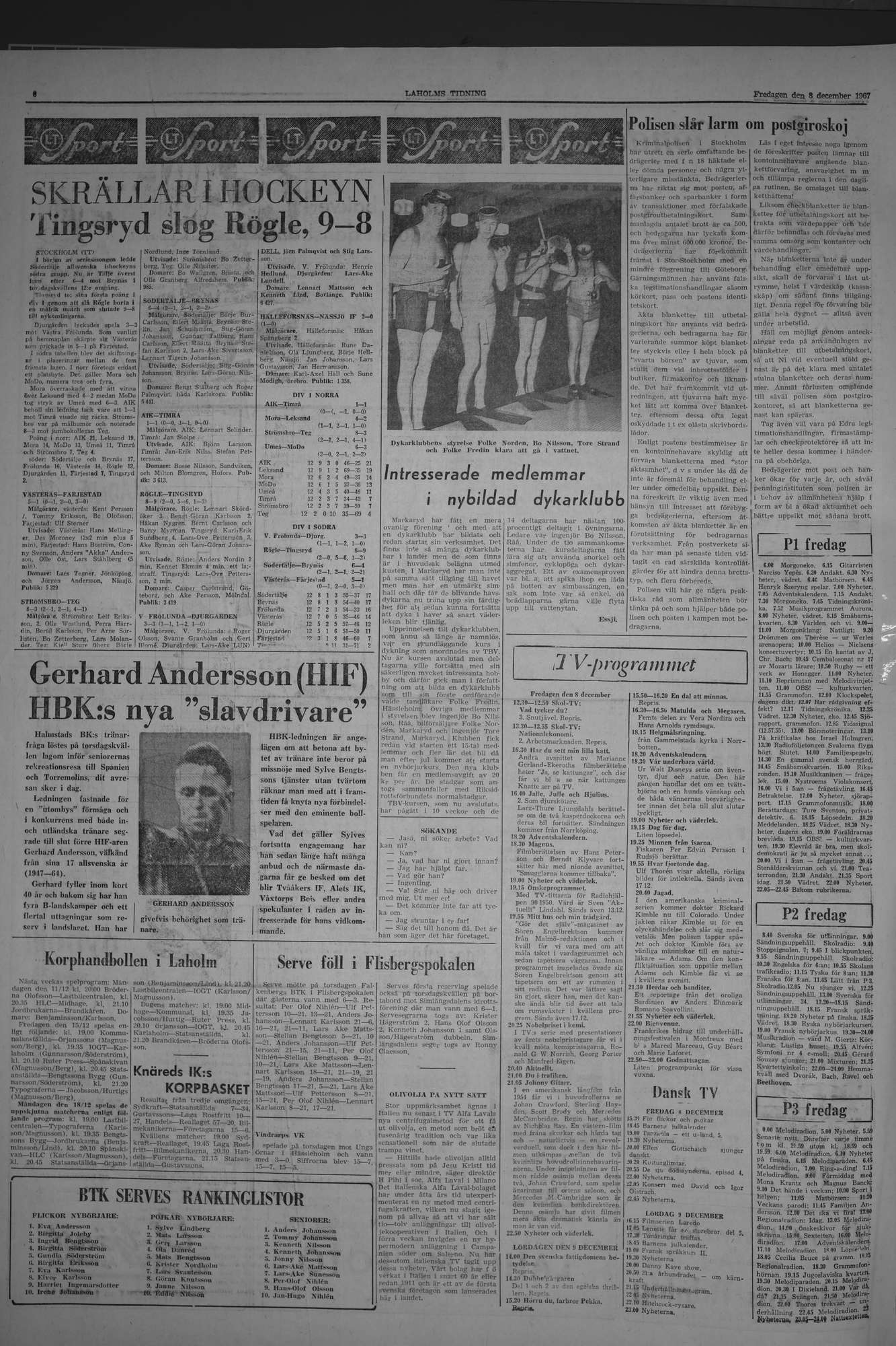 Laholms Tidning Fredag 8 december 1967, sida 6